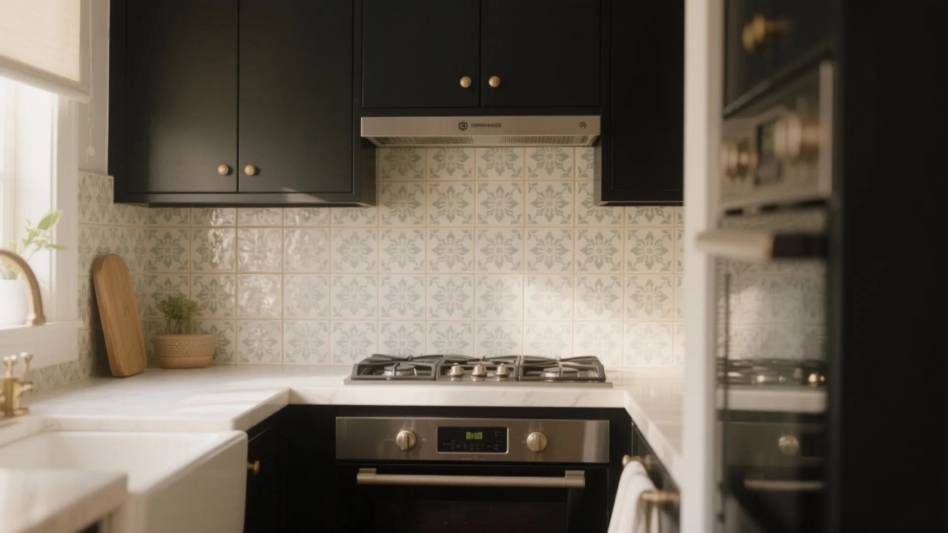 3. Light, Patterned Tiles for Visual Lift