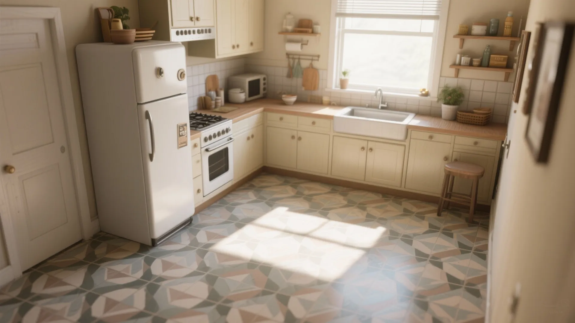 9. Sheet Vinyl with Pattern