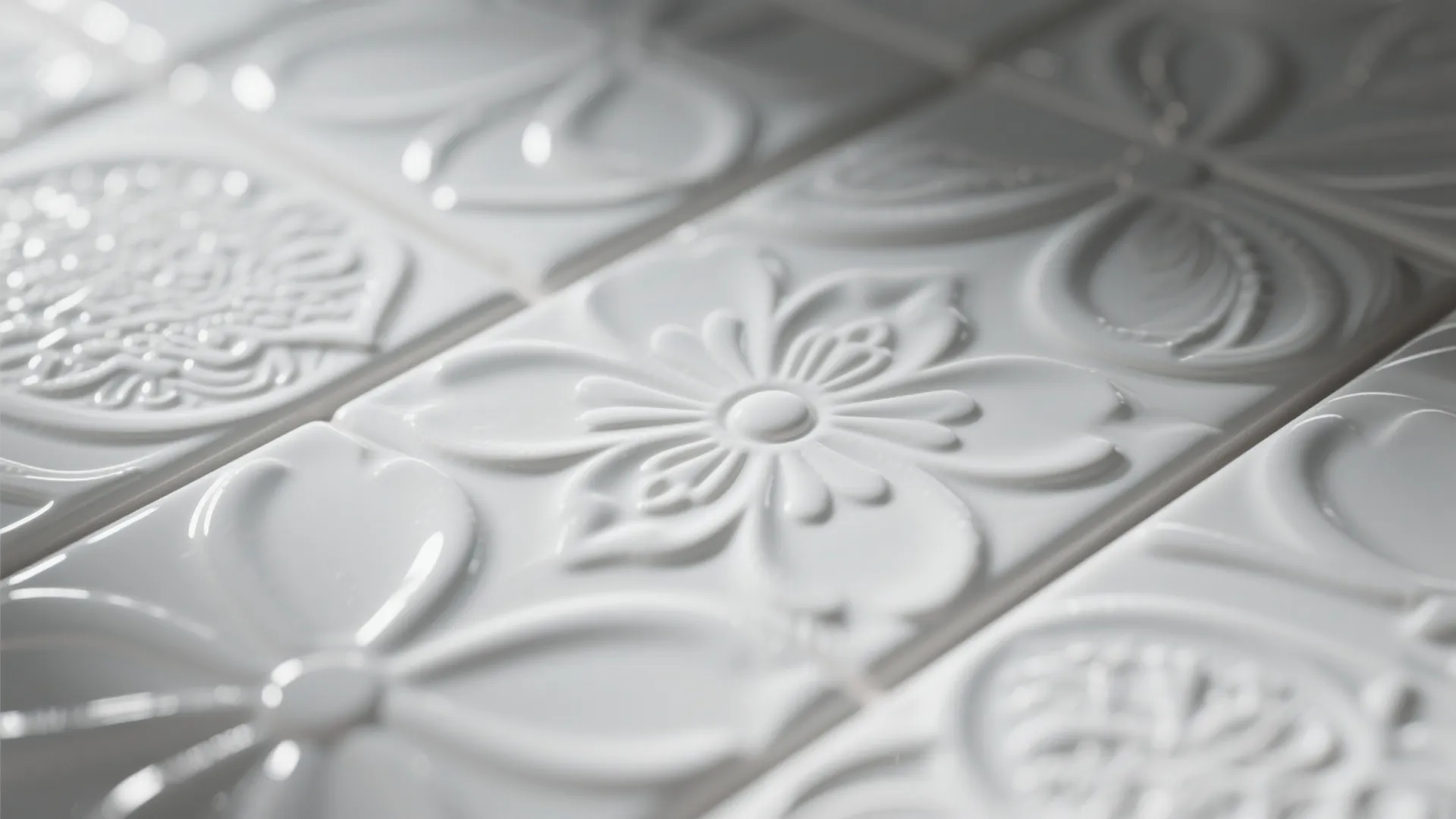 5. White Patterned Tiles for Subtle Flair