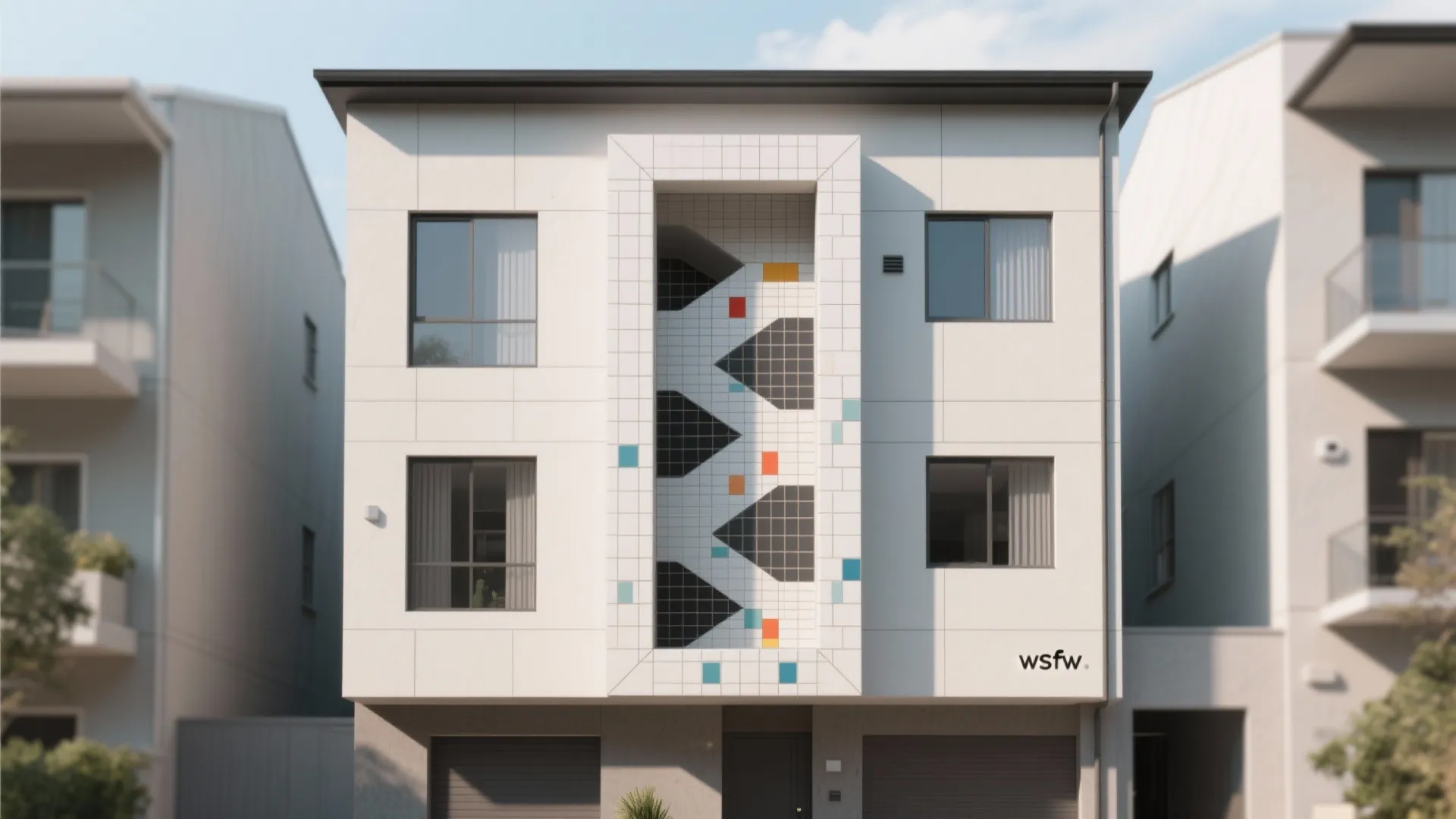 Patterned Statement Zones (Entry, Balcony, or Stair Core)