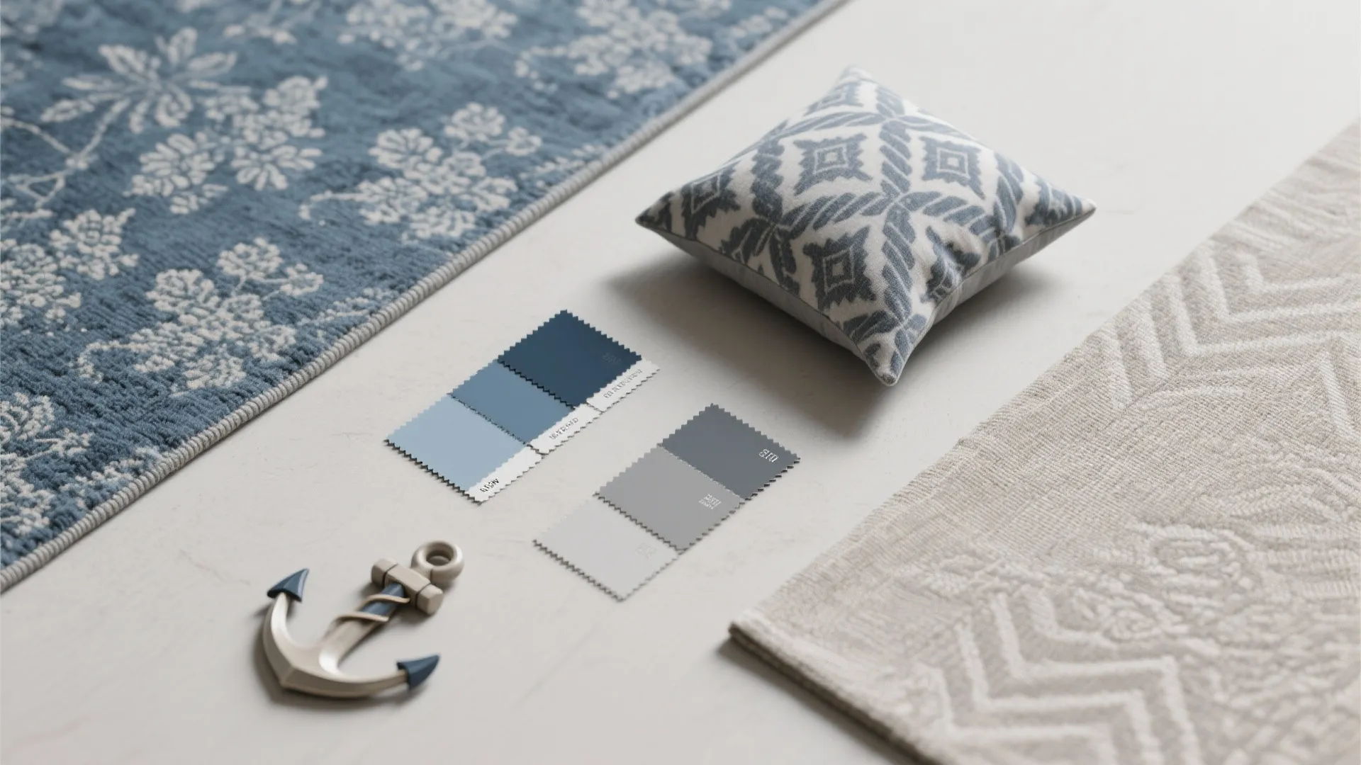 4. Subtle Patterns and Blue-Grey Florals