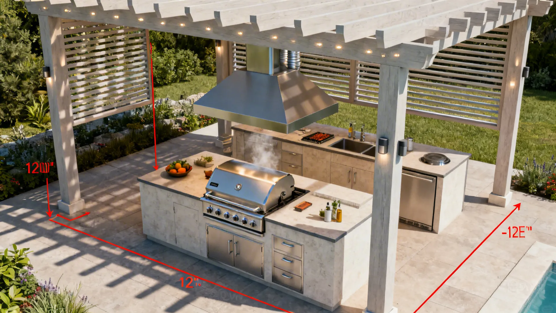 Covered Pavilions with Smart Ventilation and Lighting