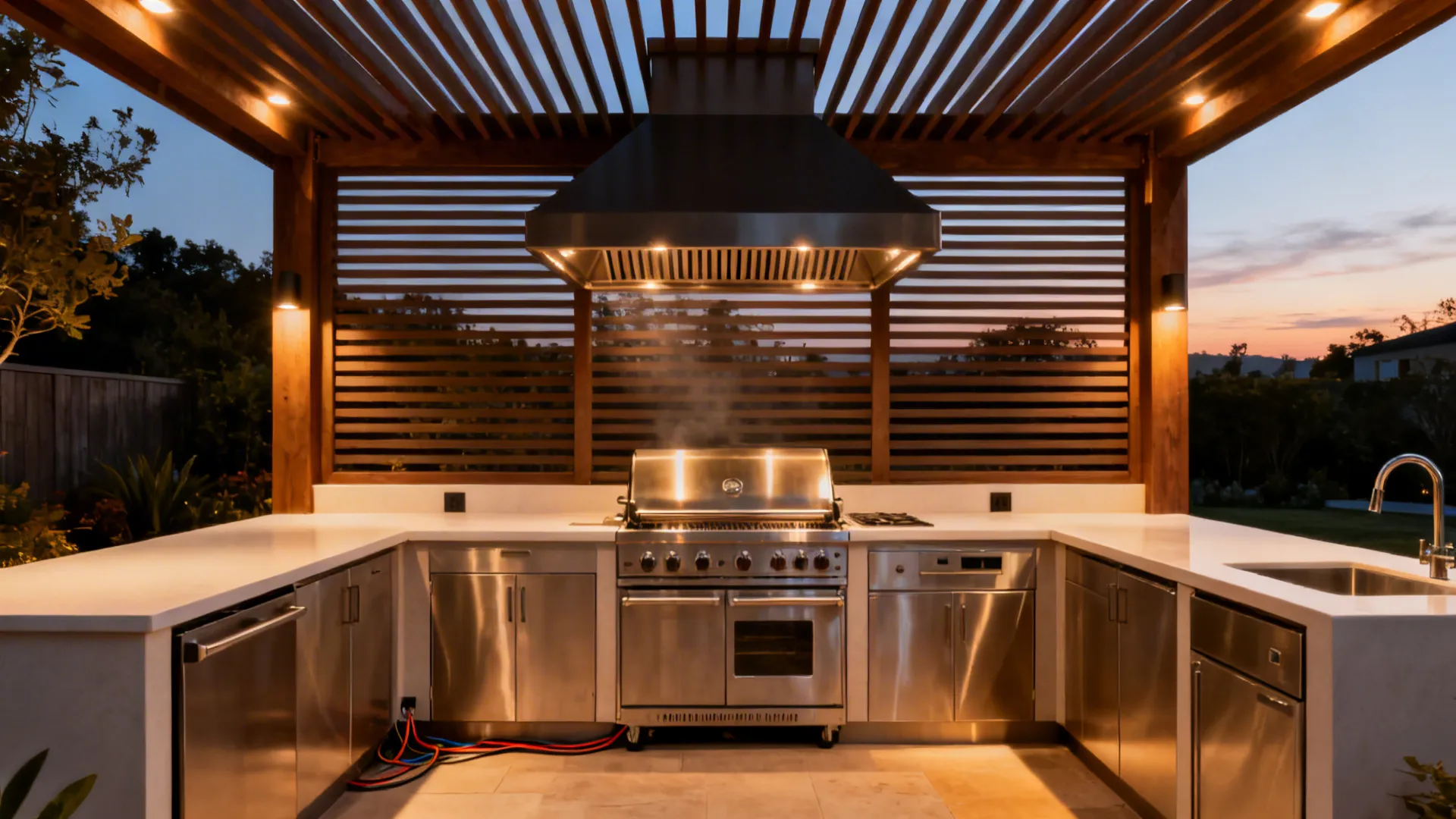 Covered Pavilions with Smart Ventilation and Lighting