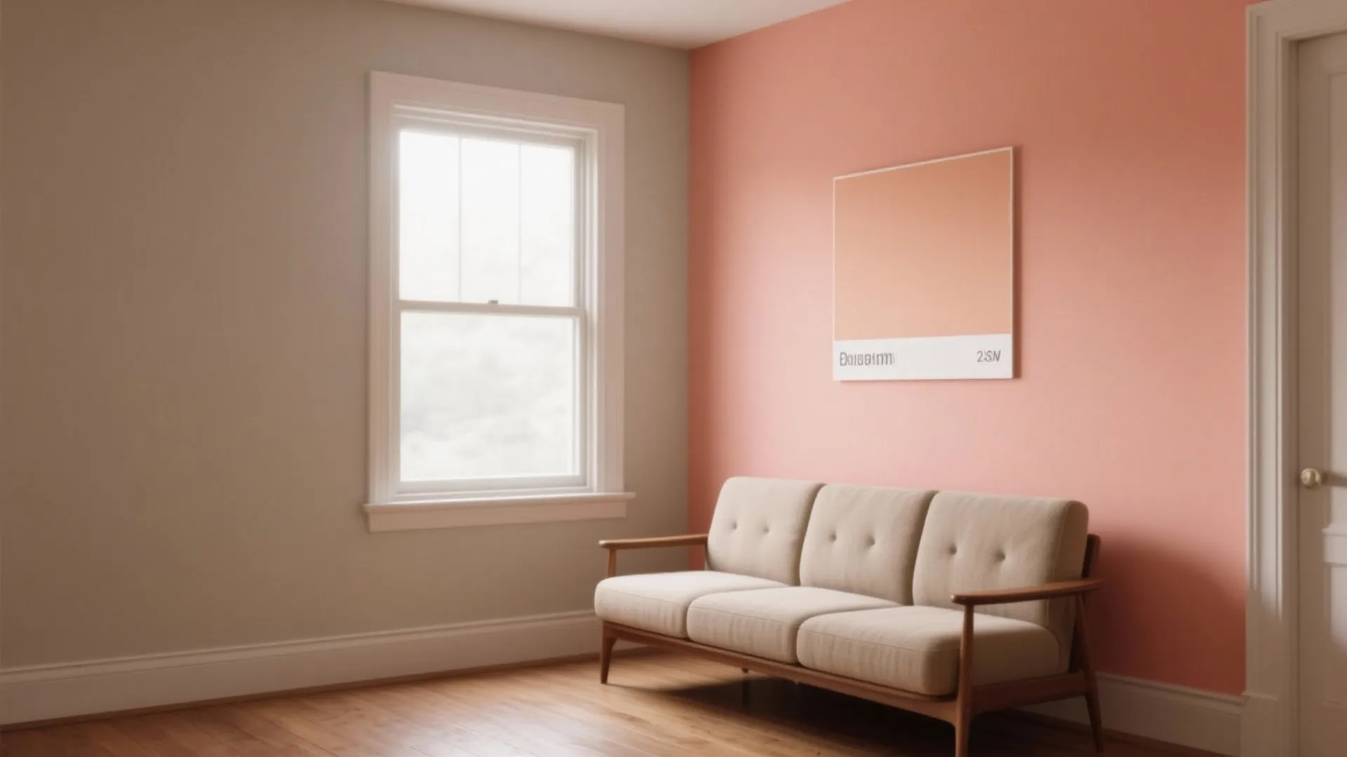 Tonal Peach Accent Wall