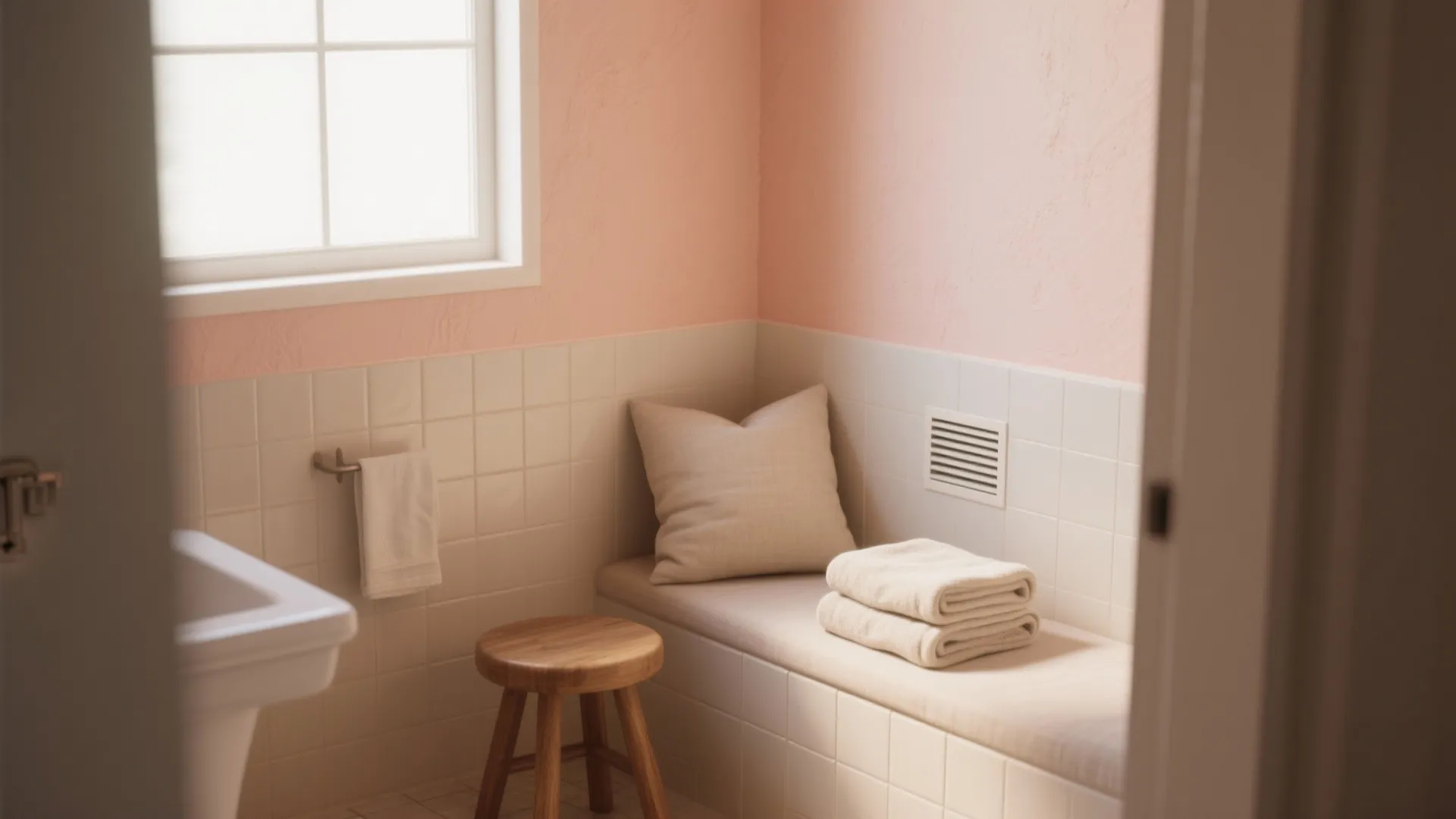 Soft Peach in Bathrooms and Nooks