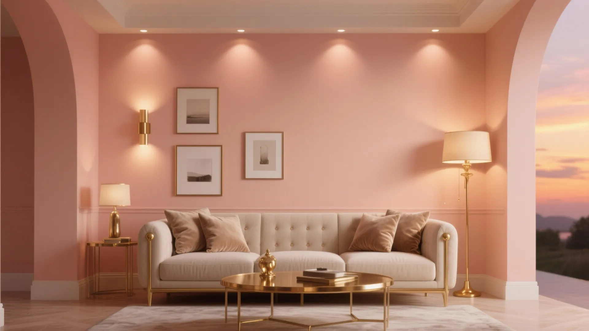 Peach + Brass and Soft Gold for Elegant Glow
