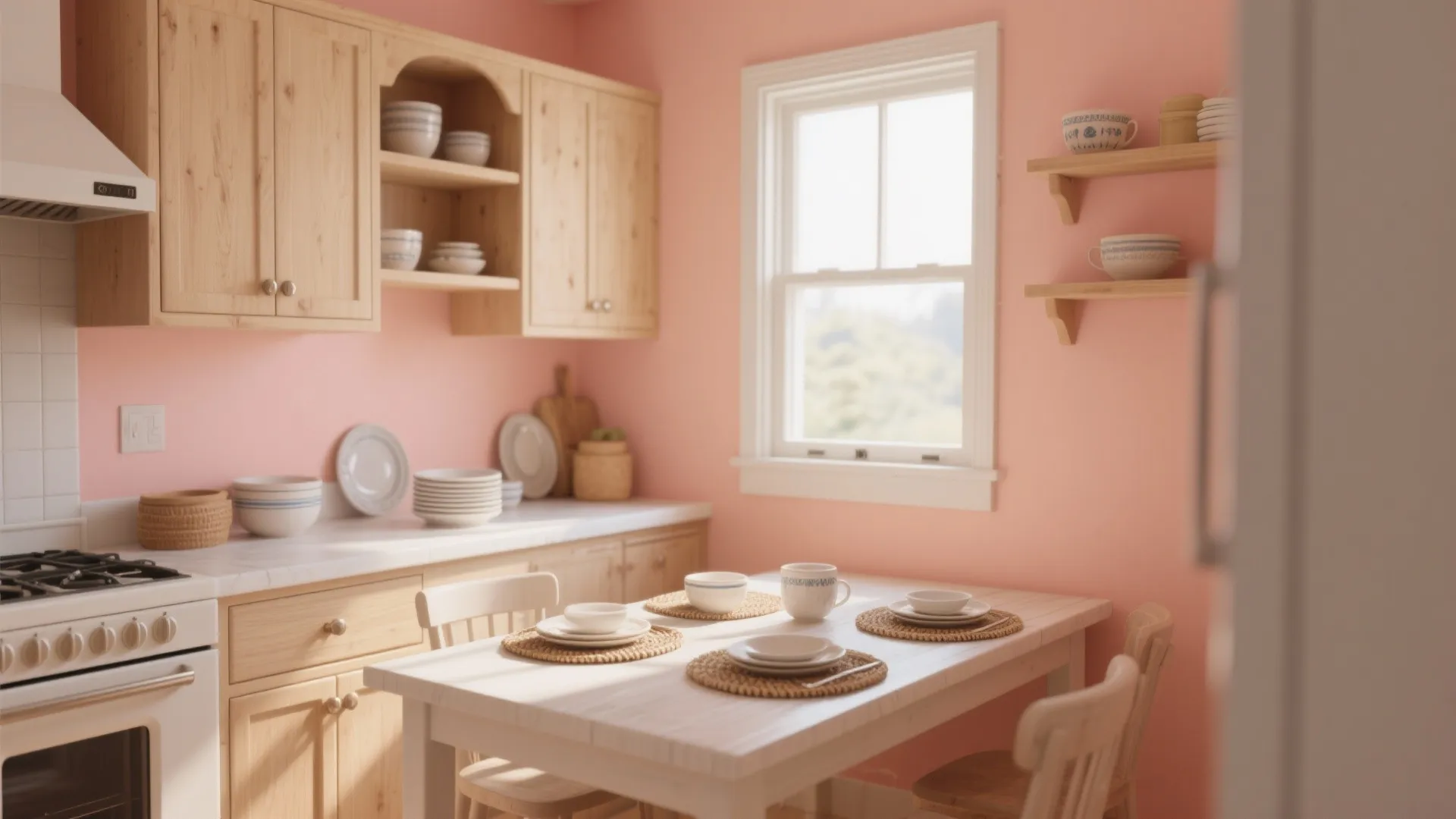 4. Peach in Kitchen & Dining Nooks