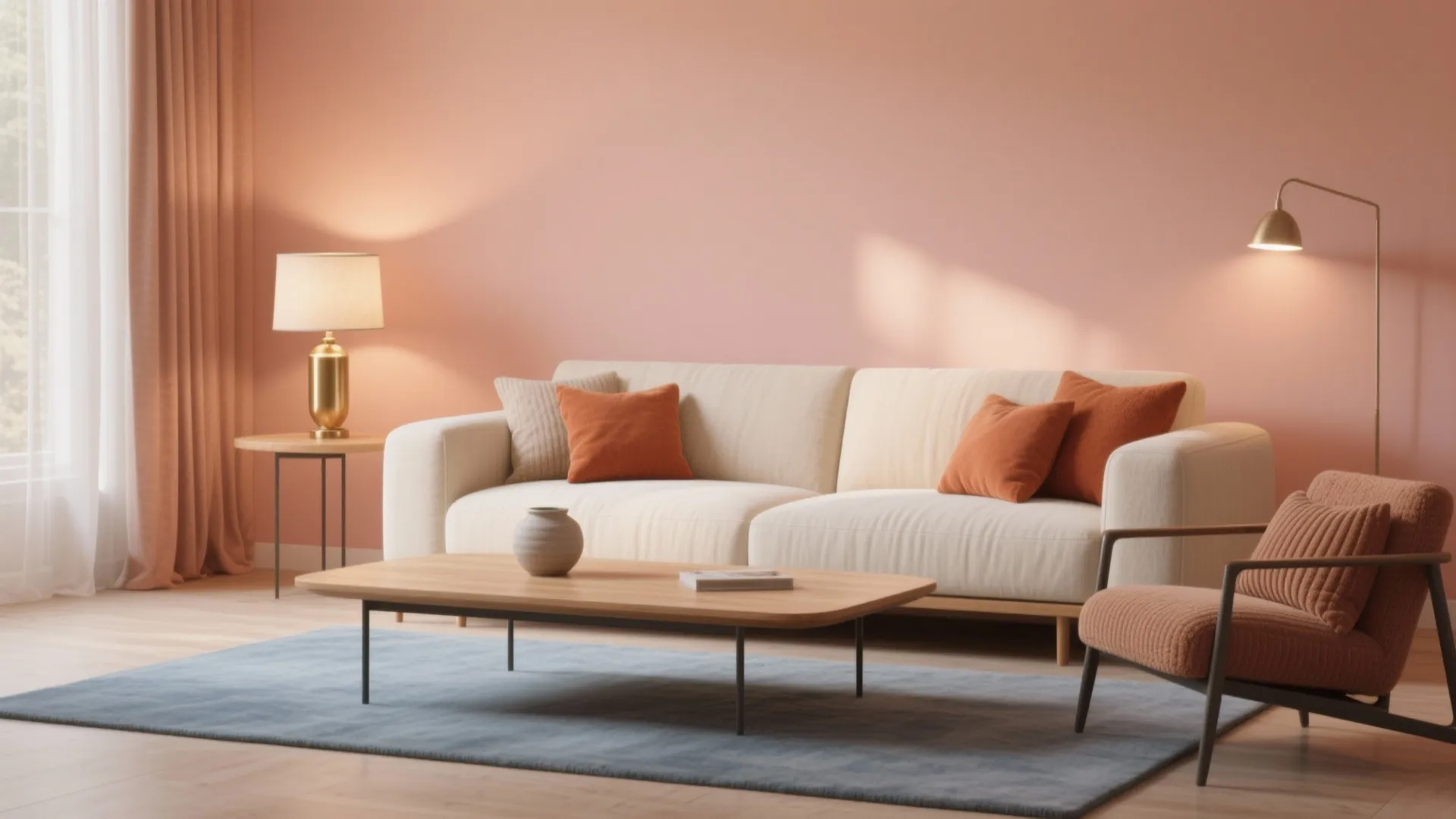Peach Color Combination for Living Room: Inspiring Ideas: 1 Minute to a Chic Peach Living Room Makeover