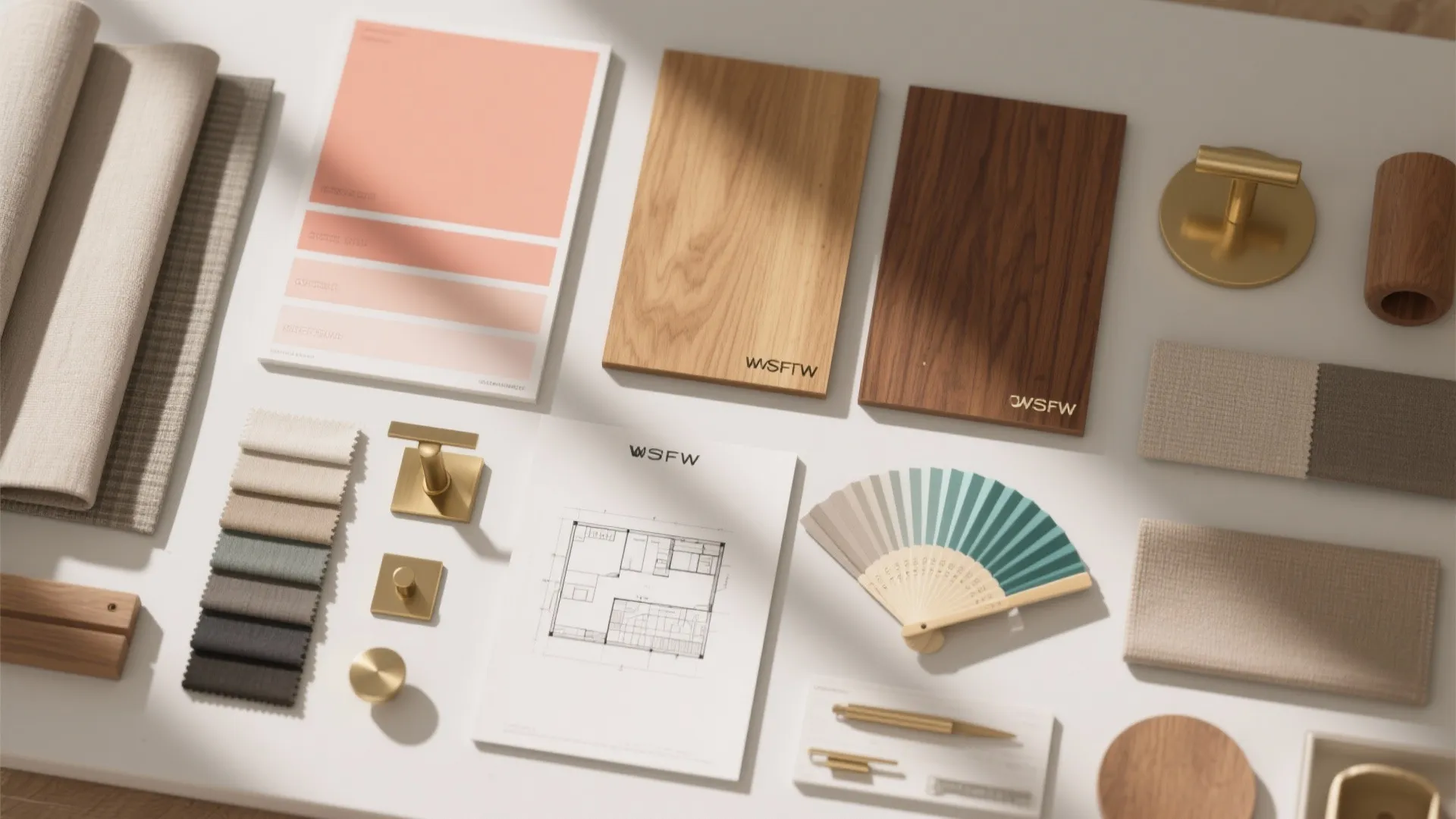 5. Peach as a flexible backdrop in mixed-use small spaces