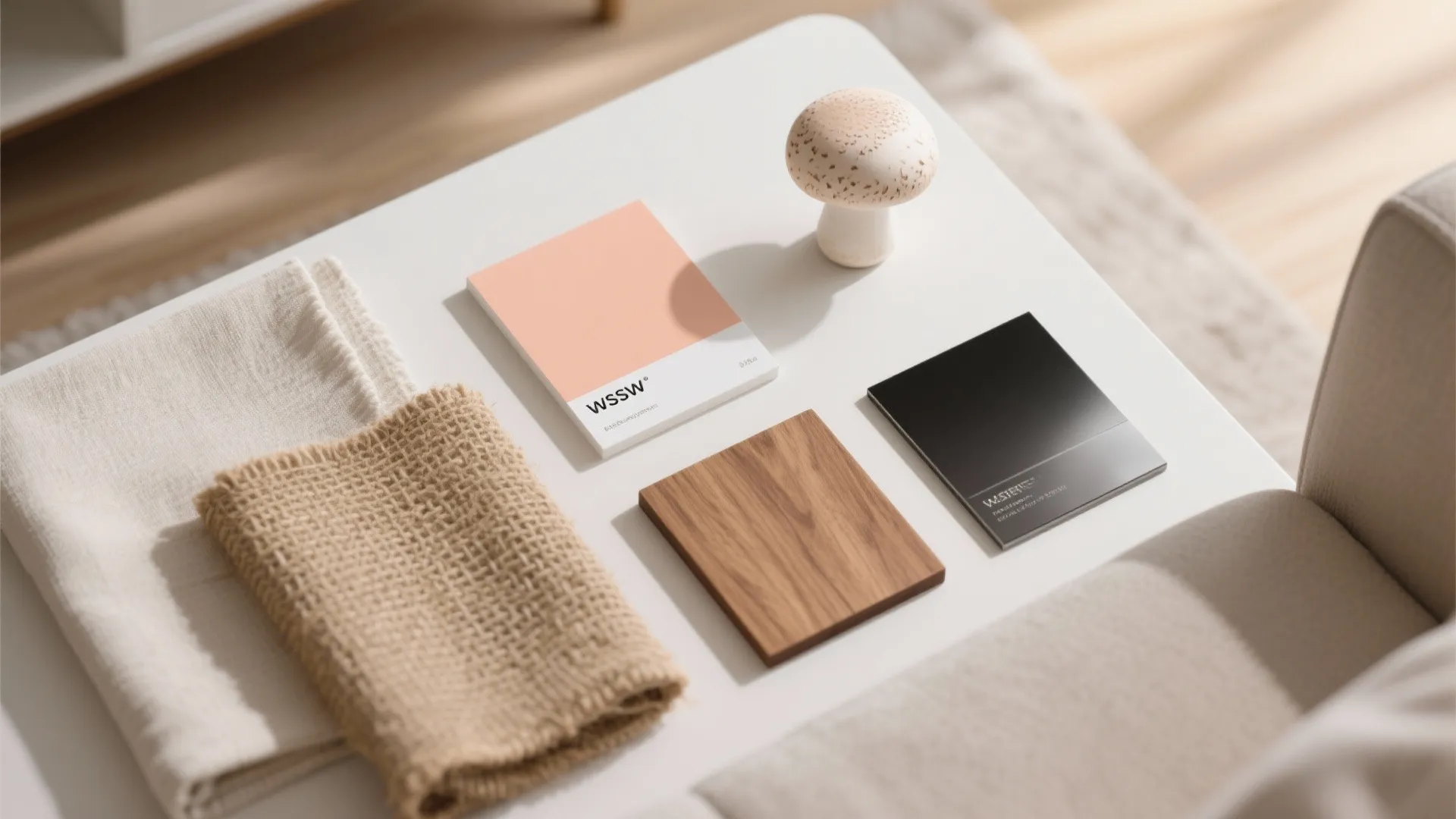 Peach Fuzz + Mushroom White: Gentle Warmth from a Trend Colour