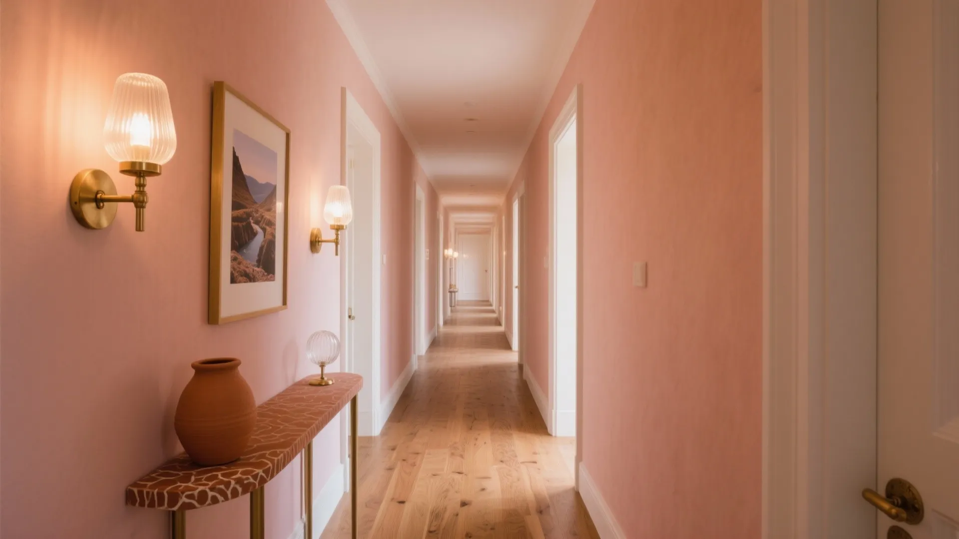 Sunset Peach with Terracotta Layers