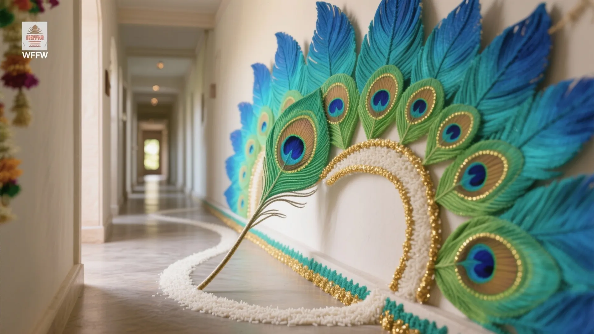 Peacock Feather Gradient with Petals