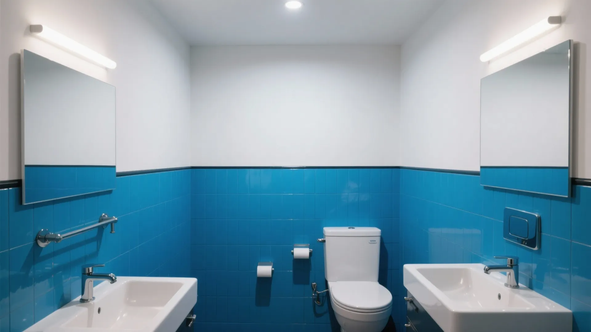 9. Peacock Blue & White