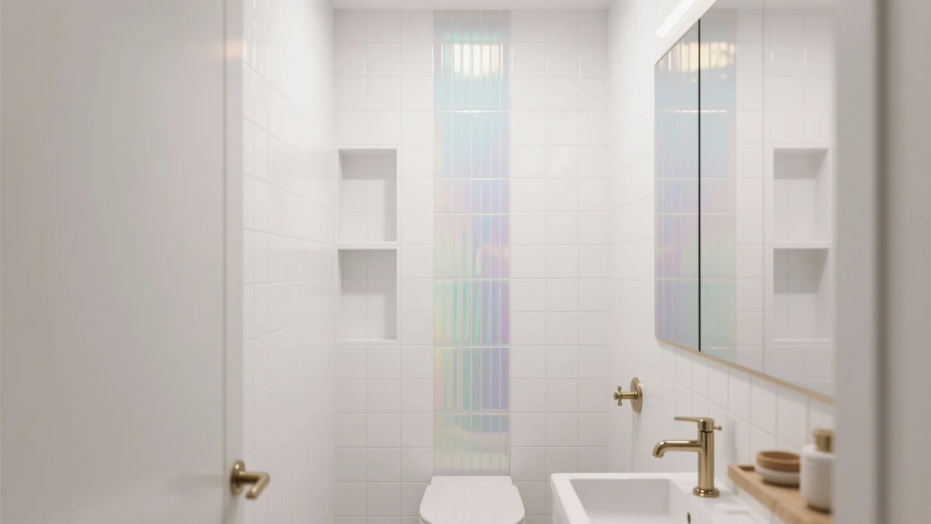 Pearl Whites with Iridescent Accents