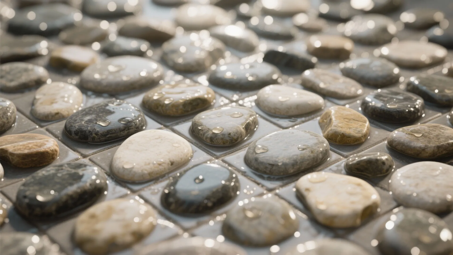 Flamed Stone or Pebble Floors for a Spa Vibe