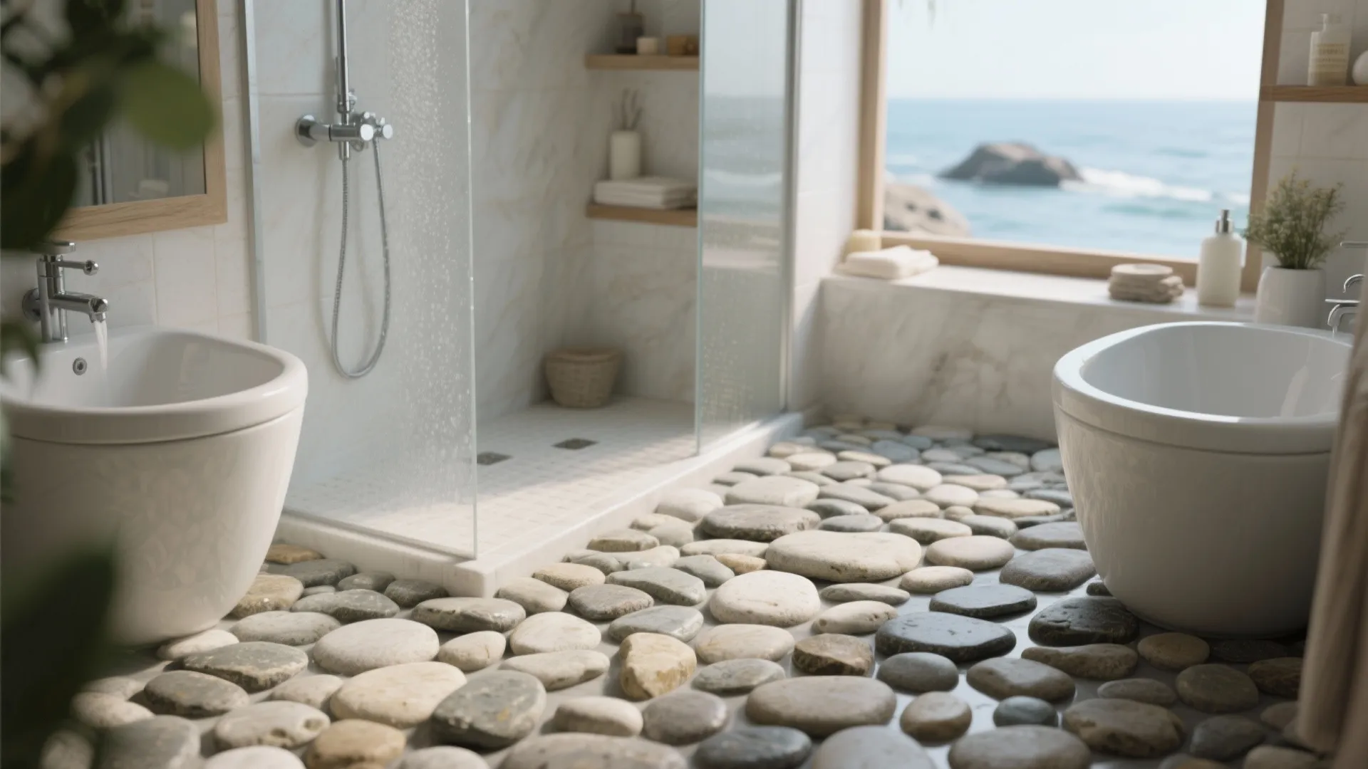 5. Pebble Stone Floors