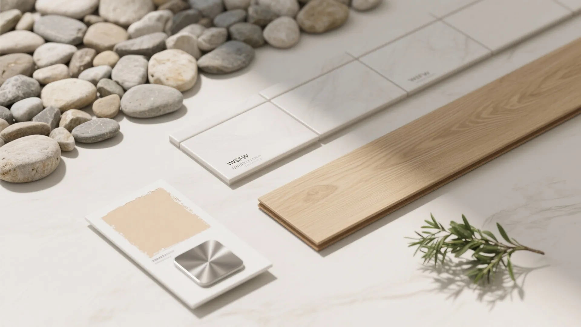 Warmth and Contrast: Pebbles with Wood-Look Porcelain