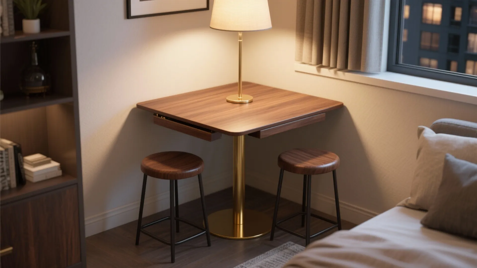 2. Pedestal Base with Symmetry: Single Support, Full Comfort