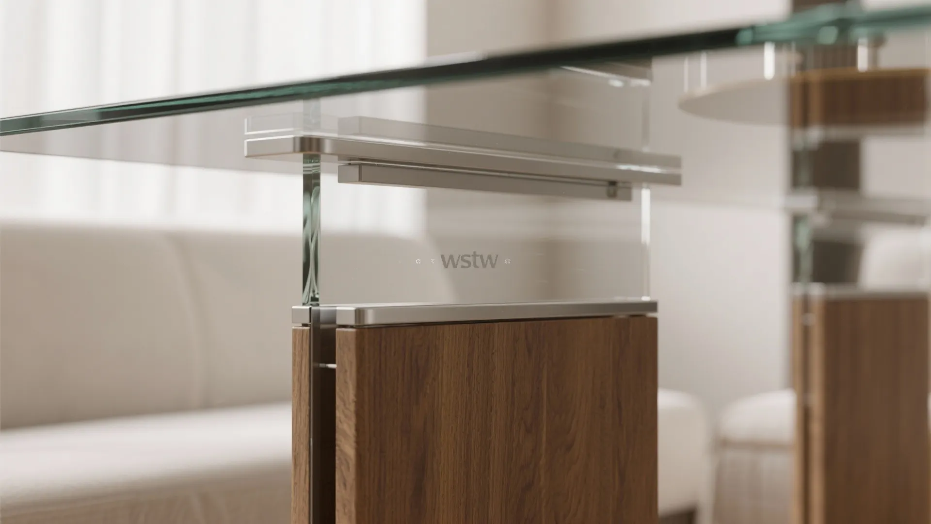 1. Pick a slim pedestal or clear-leg base