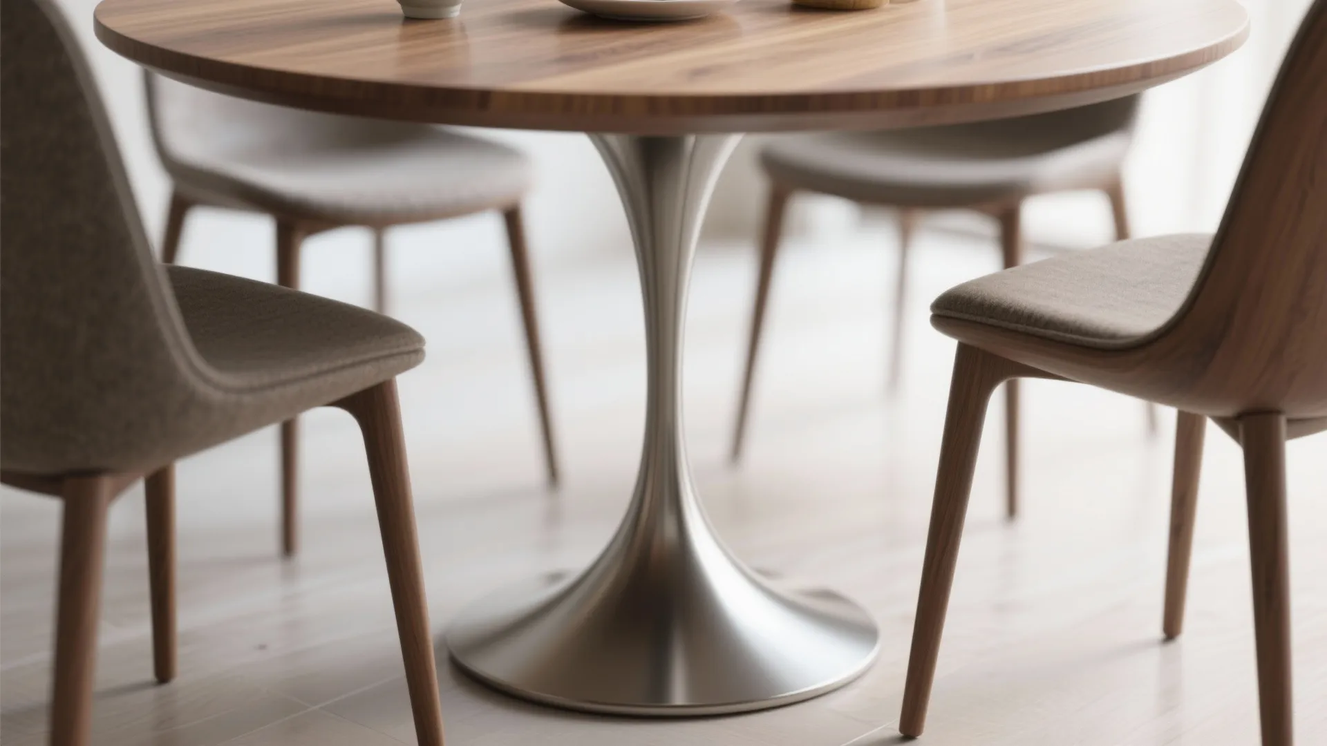 2. Go pedestal or tulip base for legroom