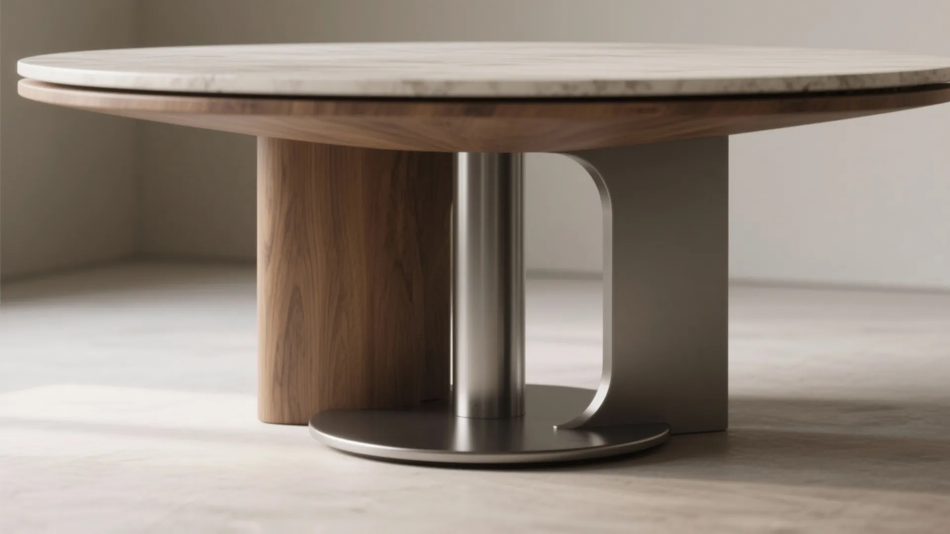 2. Pedestal base for legroom and flow