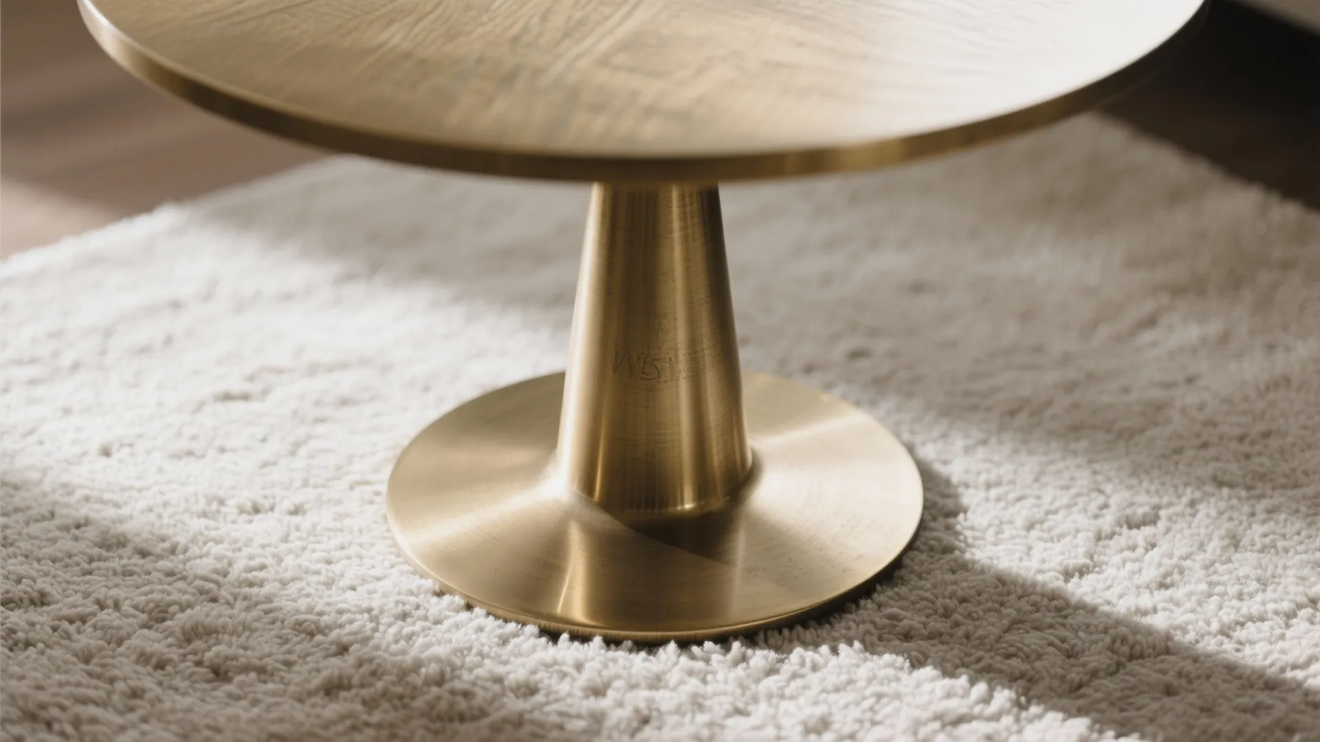 1) Slim Pedestal Table with a Metal Base