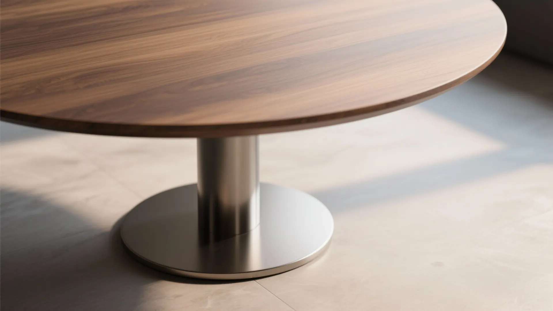 Tip 1: Choose a scaled round table with a slim pedestal