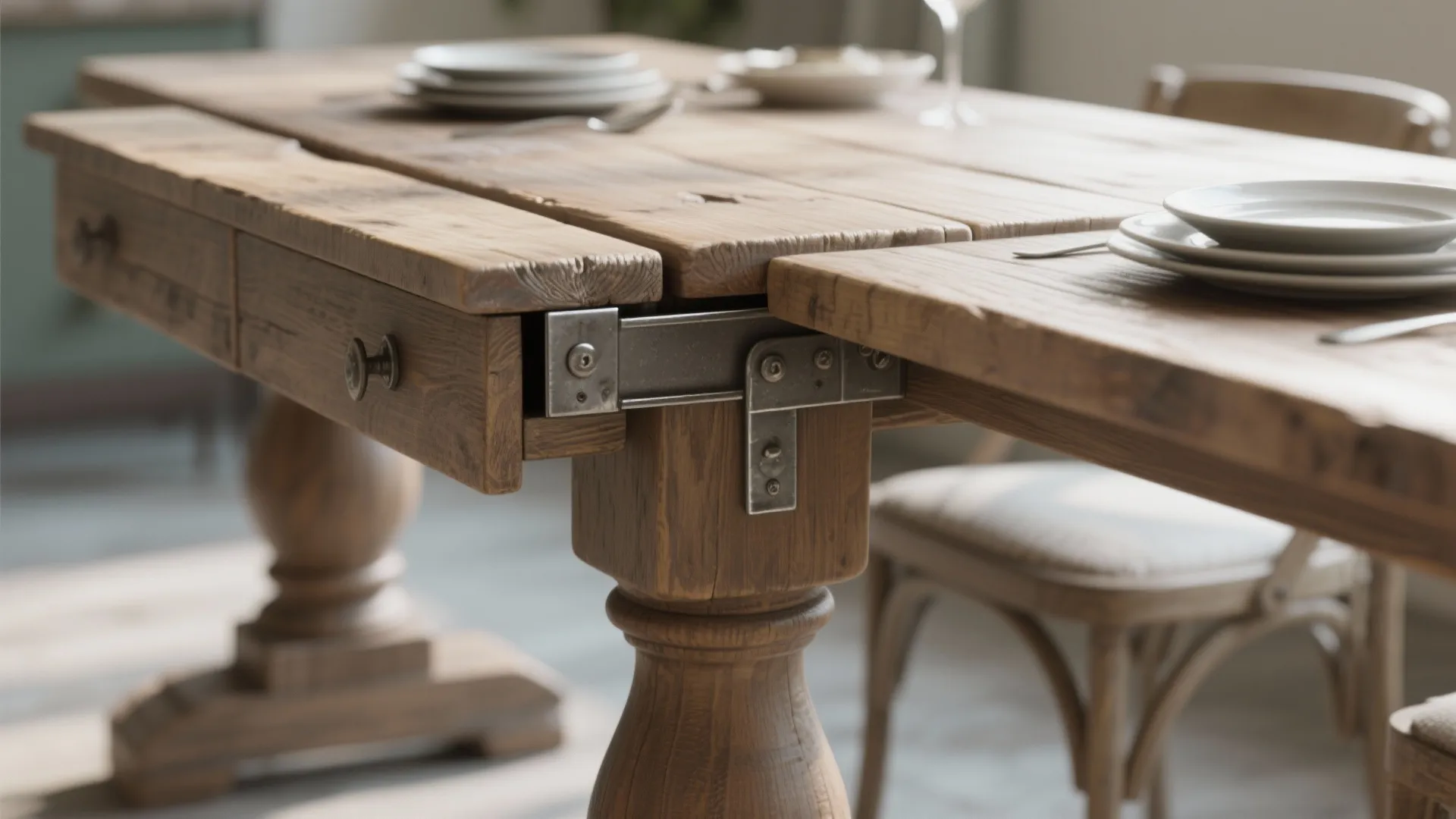 3. Pedestal Drop-Leaf Table