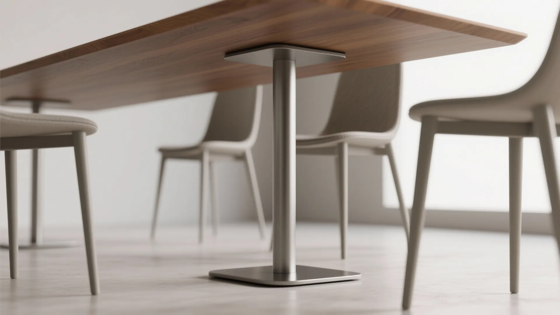 4. Pedestal table for maximum legroom