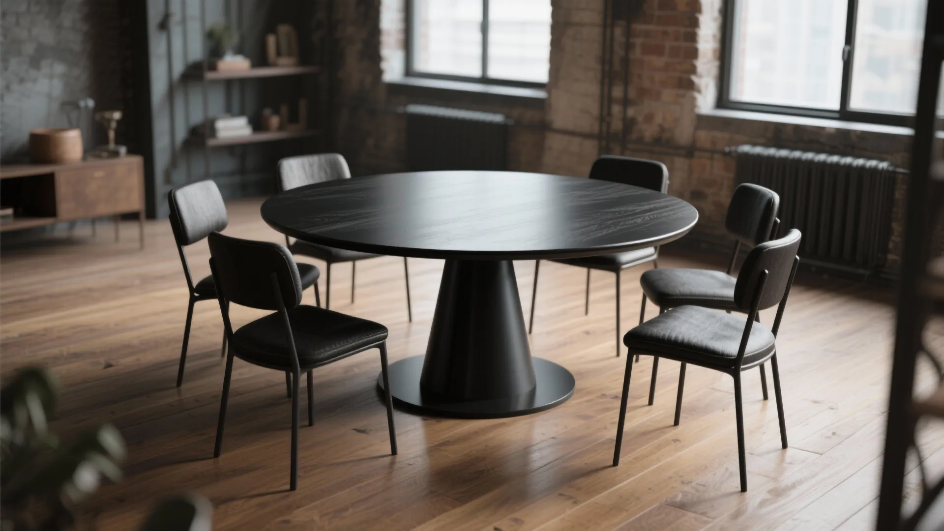 4. Choose pedestal or trestle bases to keep legs out of the way