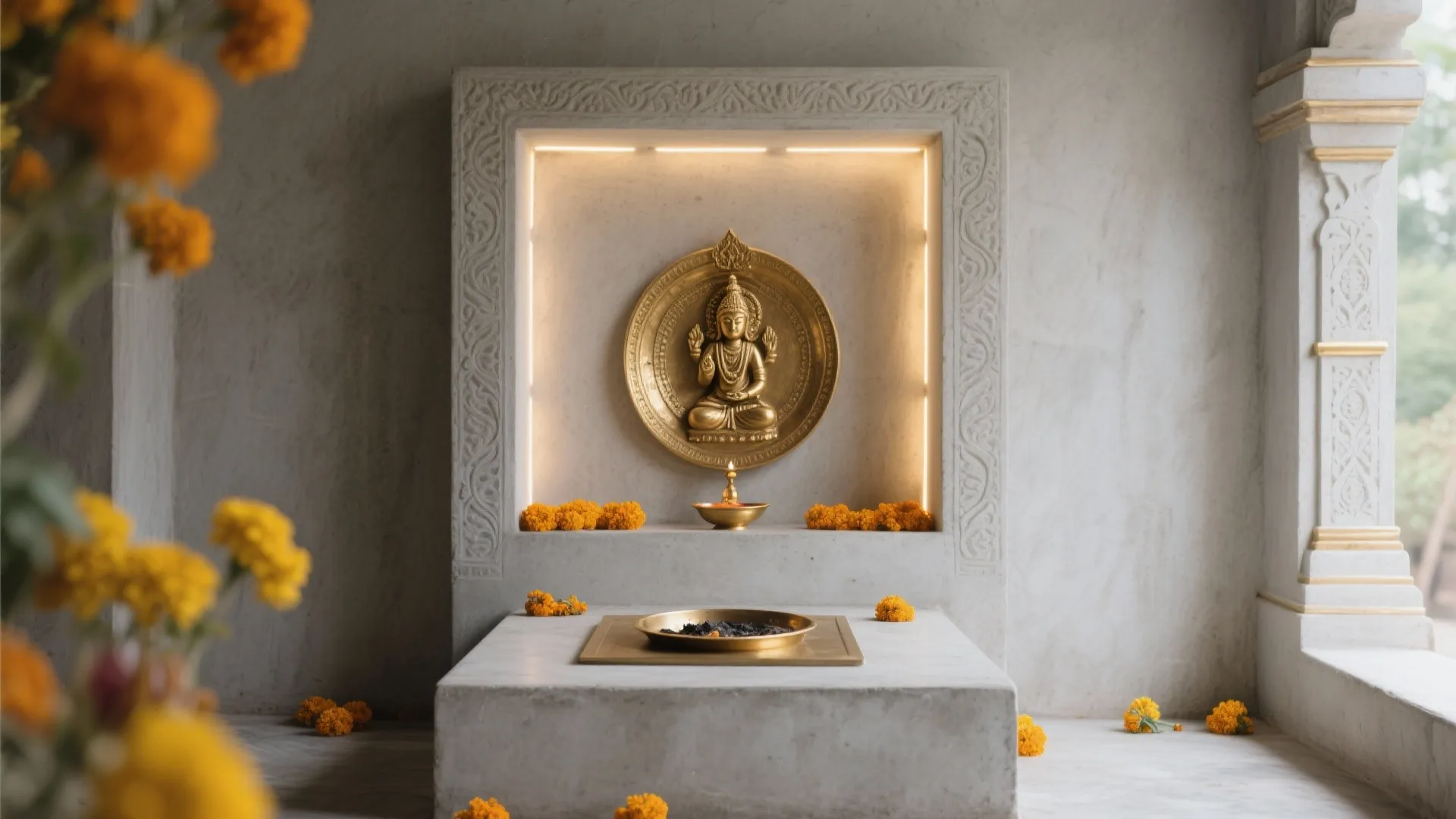 Cast-in-Place Pedestal with a Recessed Niche