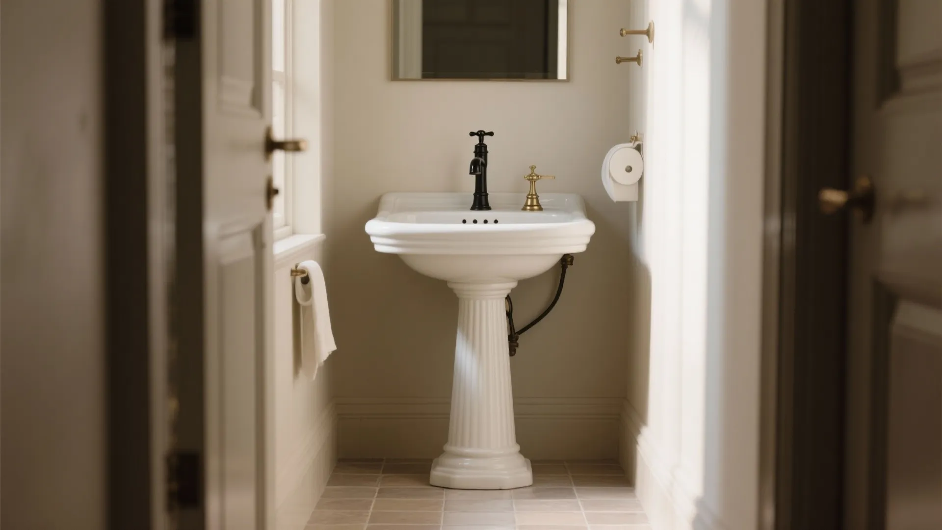 3. Pedestal and column sinks — vintage vibe, modern minimal