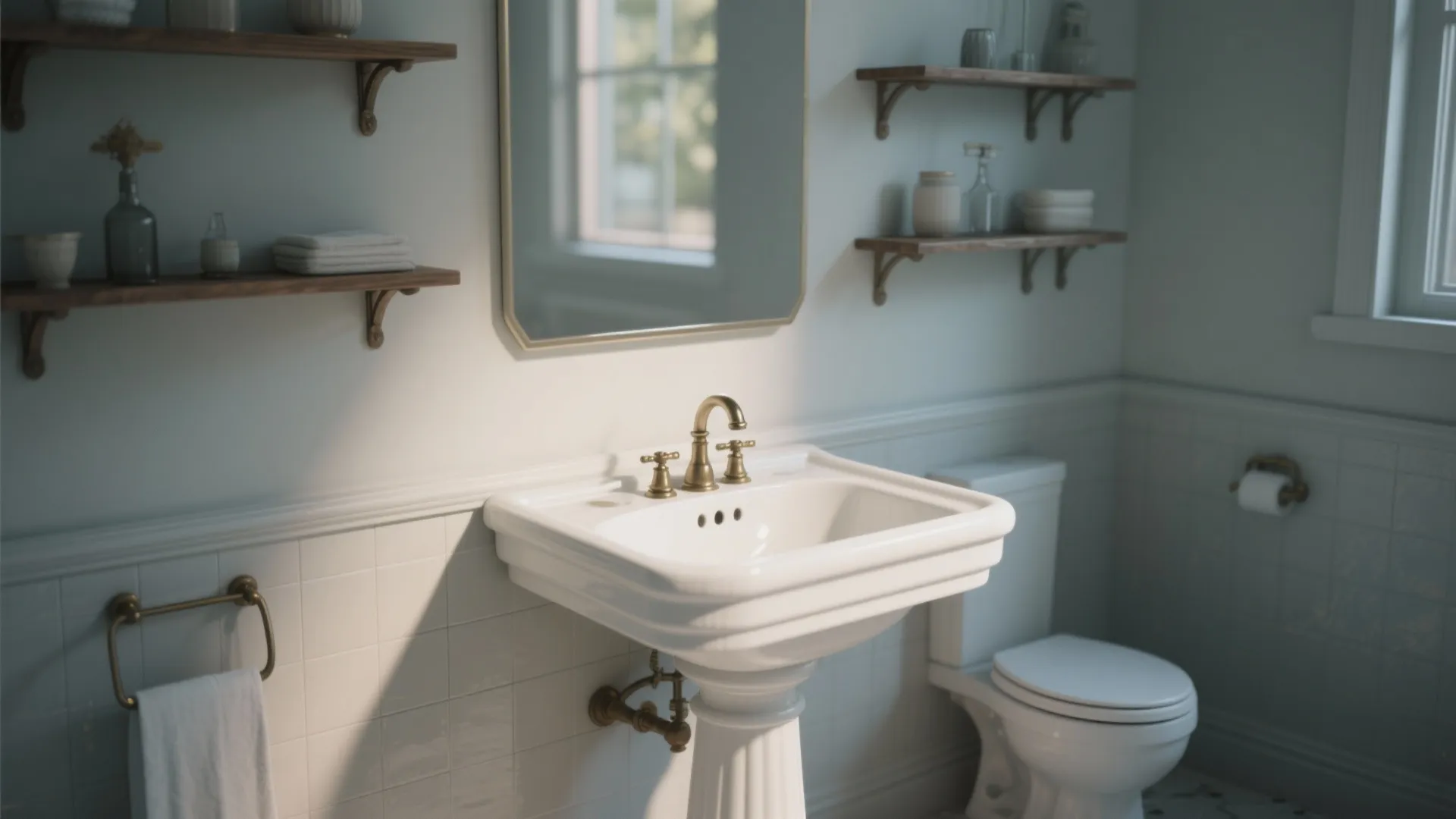 6. Pedestal Sink Elegance