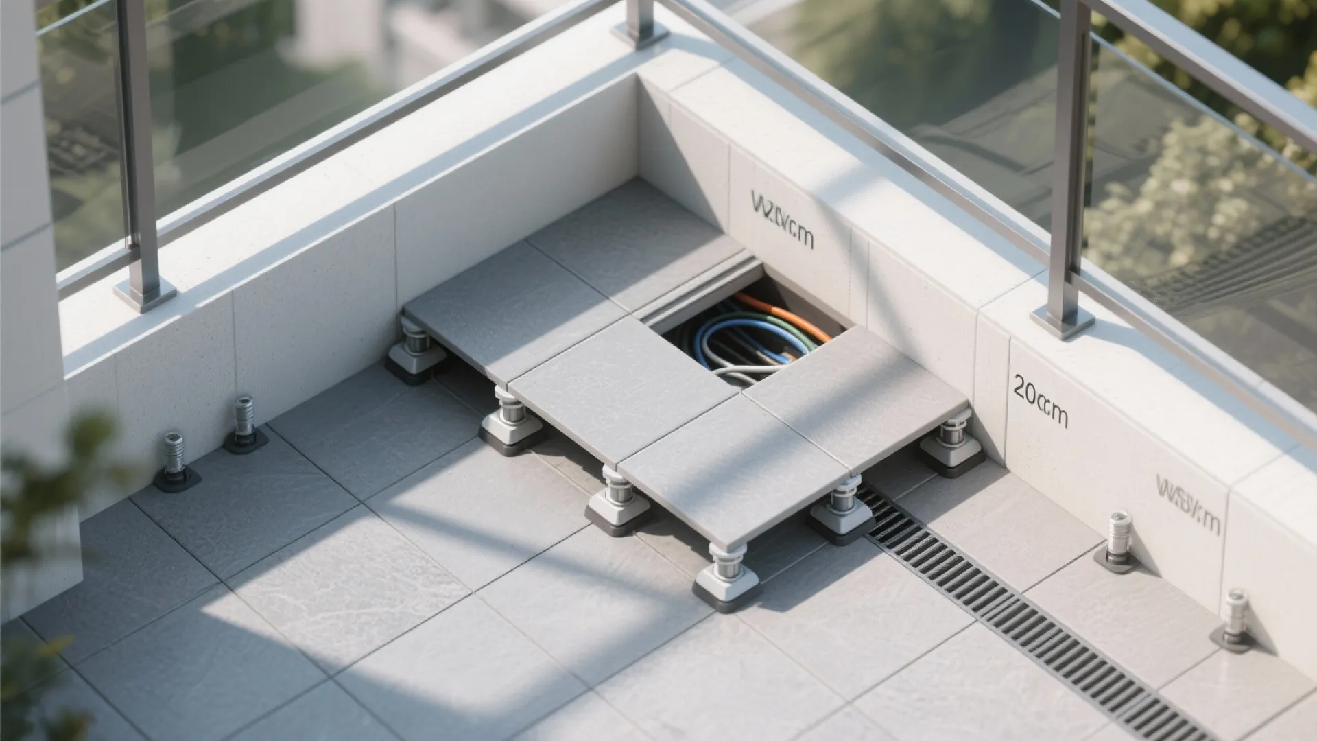 Pedestal Systems with 20mm Porcelain