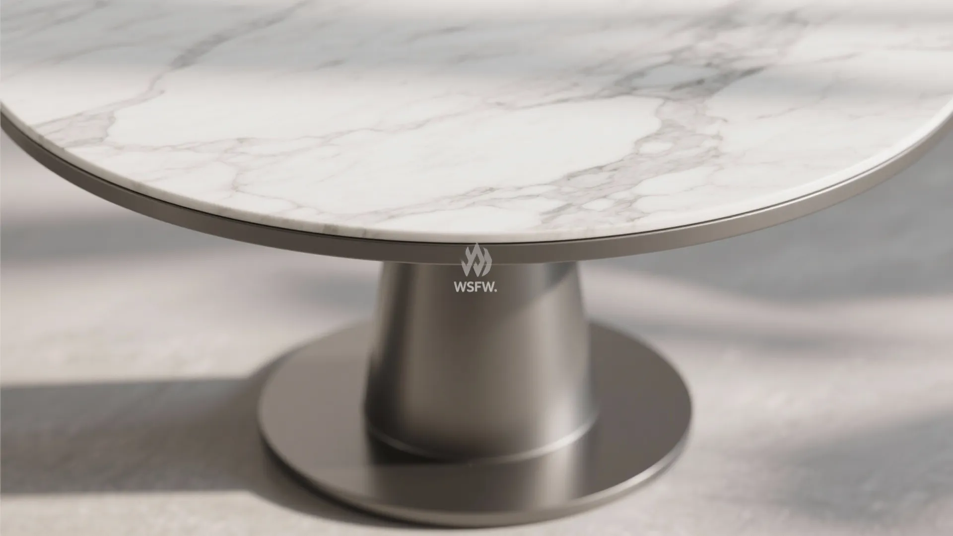 Round pedestal tables for better flow