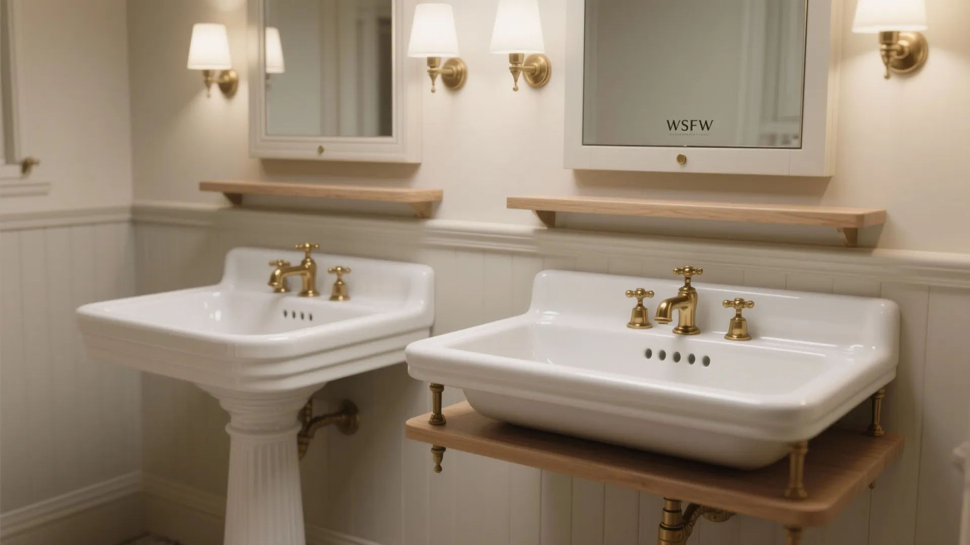 3. Pedestal sink or shallow console basin