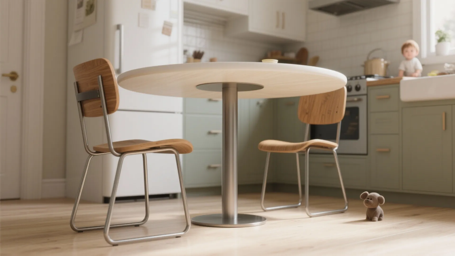 4. Pedestal table to free up legroom