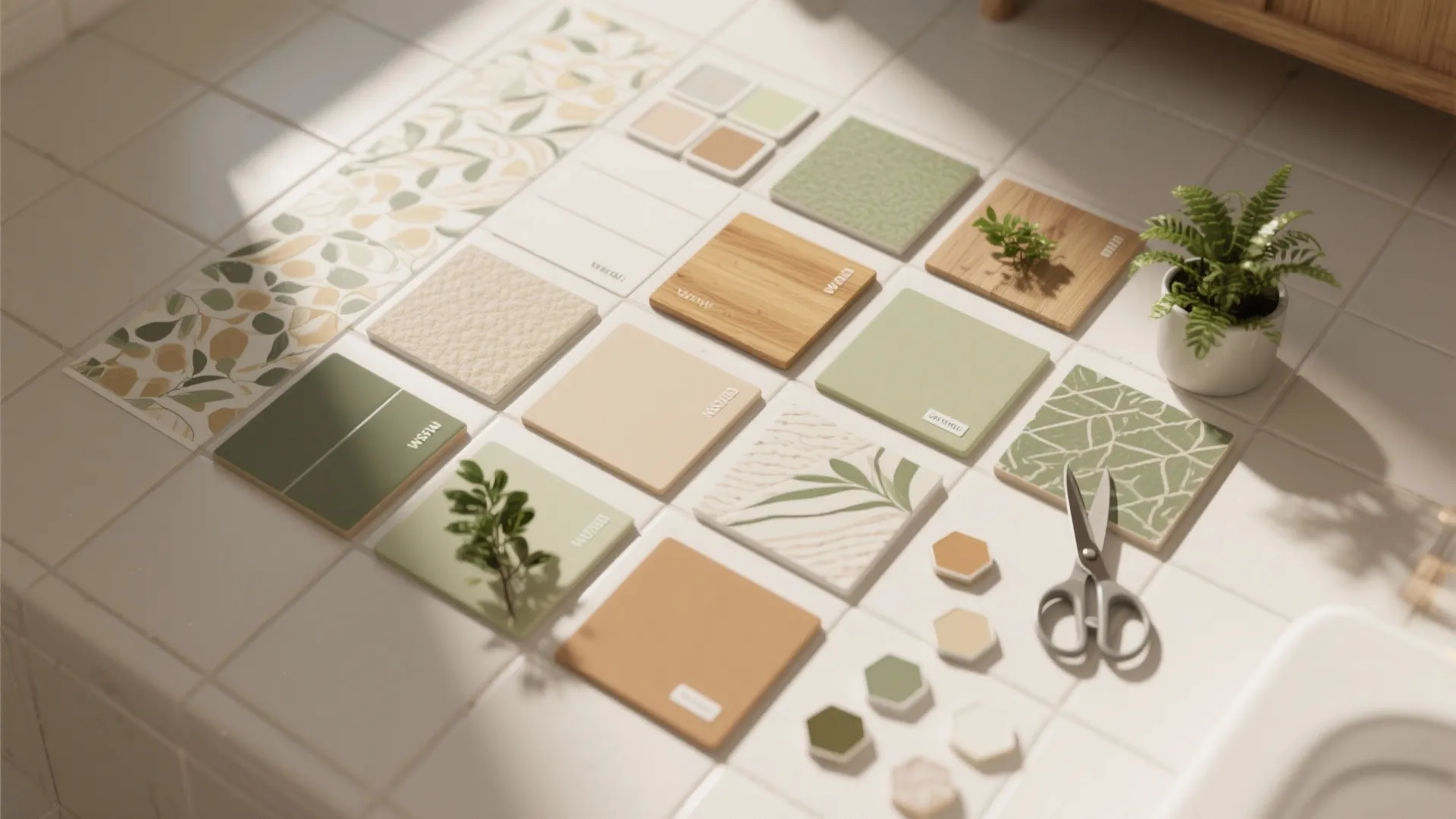 5. Peel-and-Stick Accents & Little Greenery