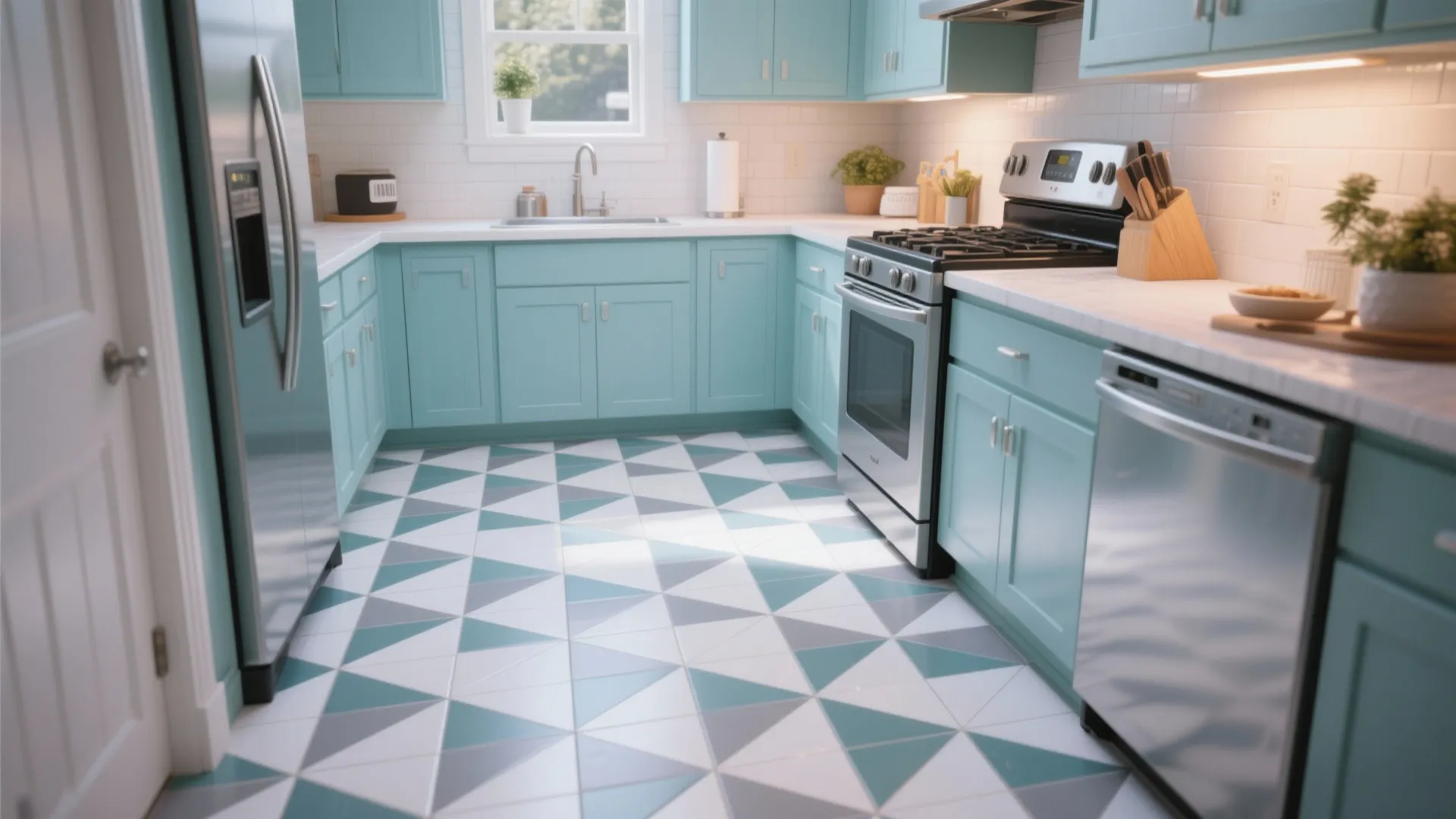 9. Peel-and-Stick Tiles