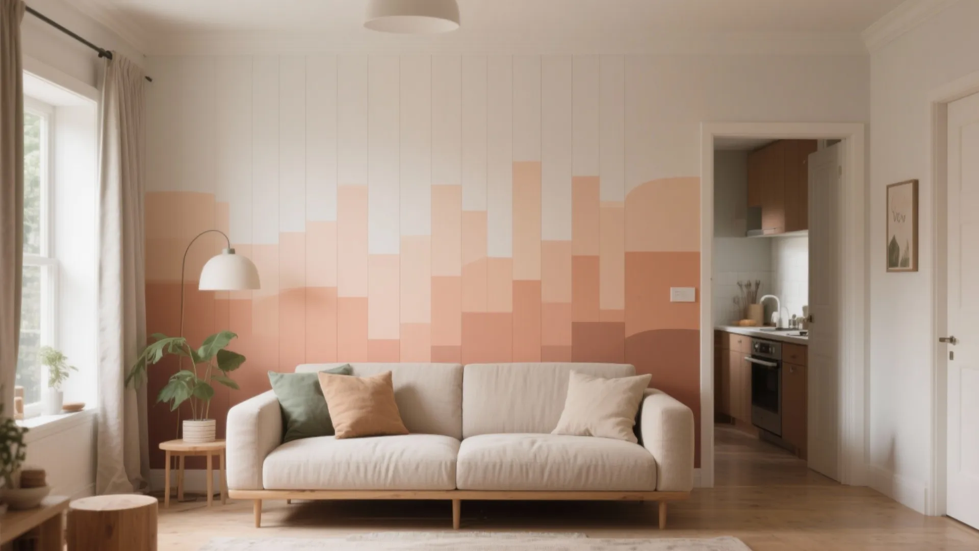 Peel-and-stick mural focal walls