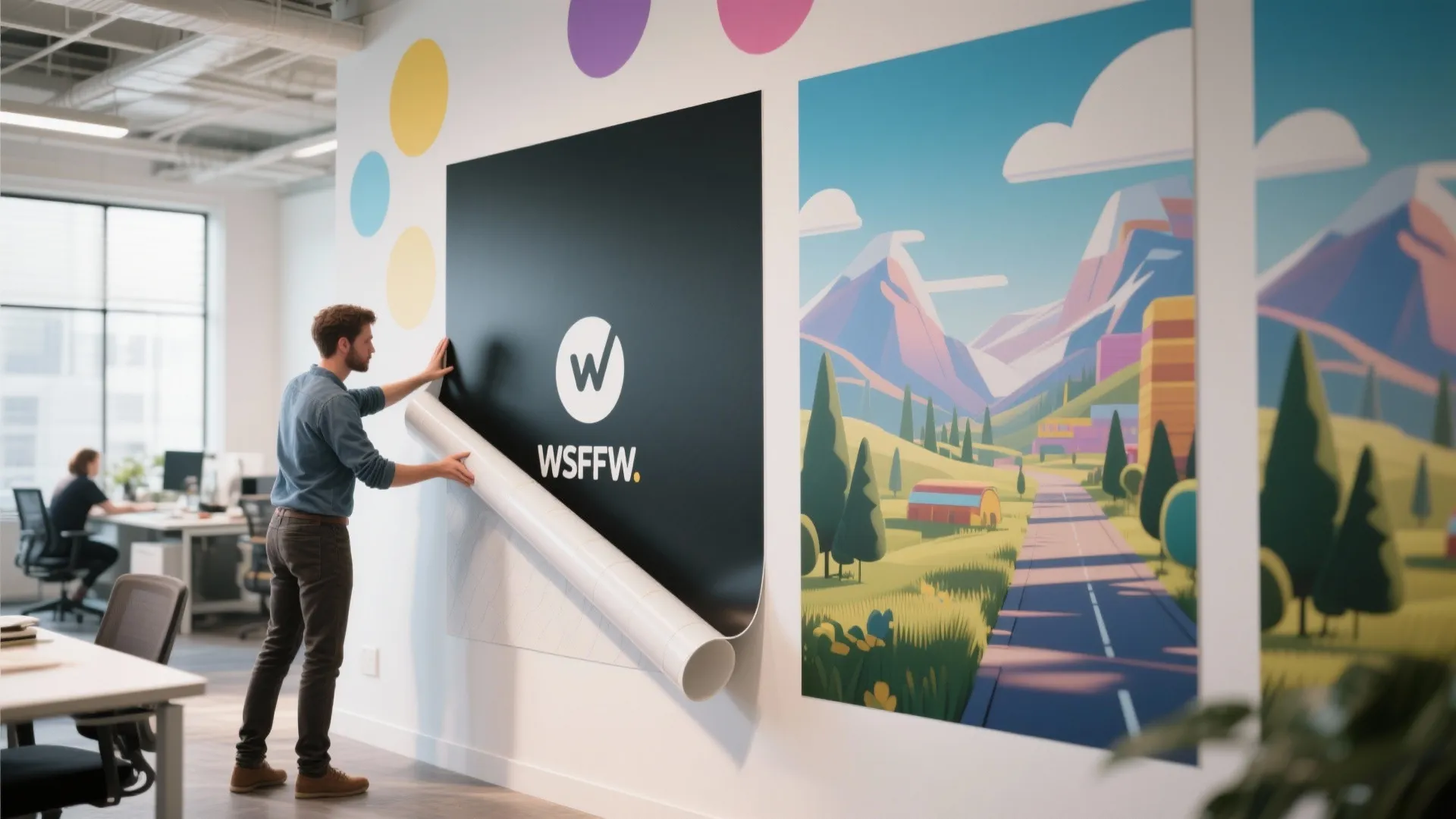 4. Removable Peel-and-Stick Murals