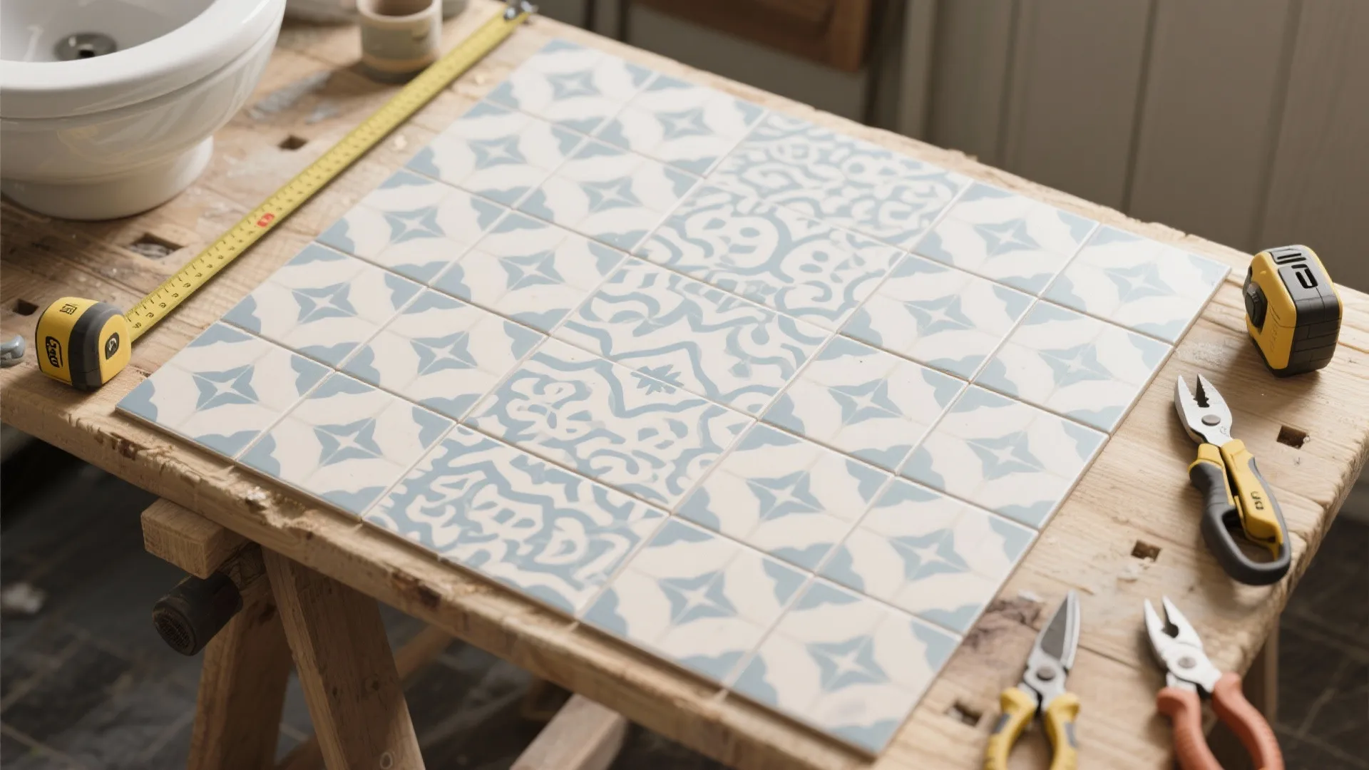 2. Peel-and-Stick Wall Tiles