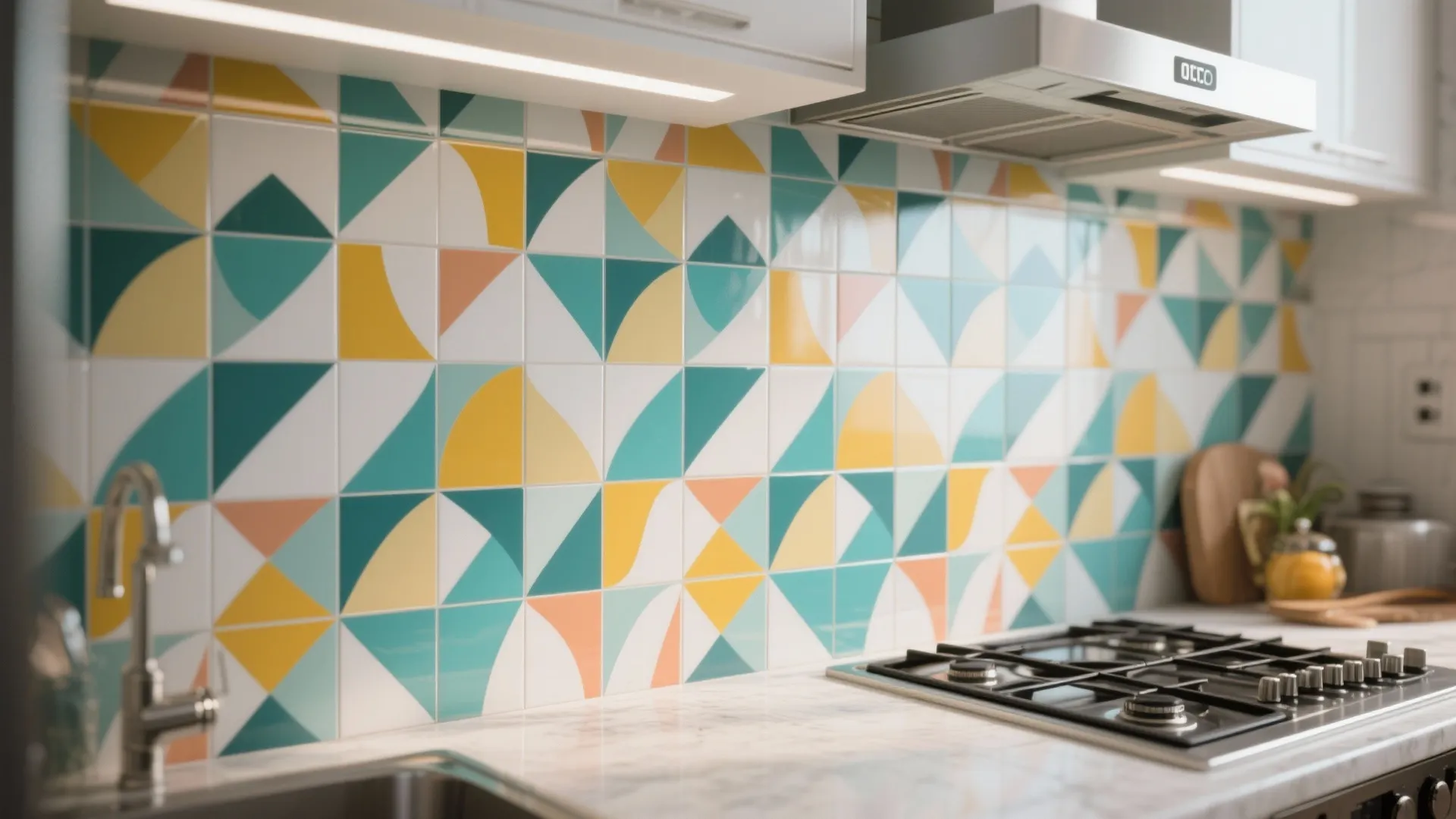 1. Peel-and-stick tiles