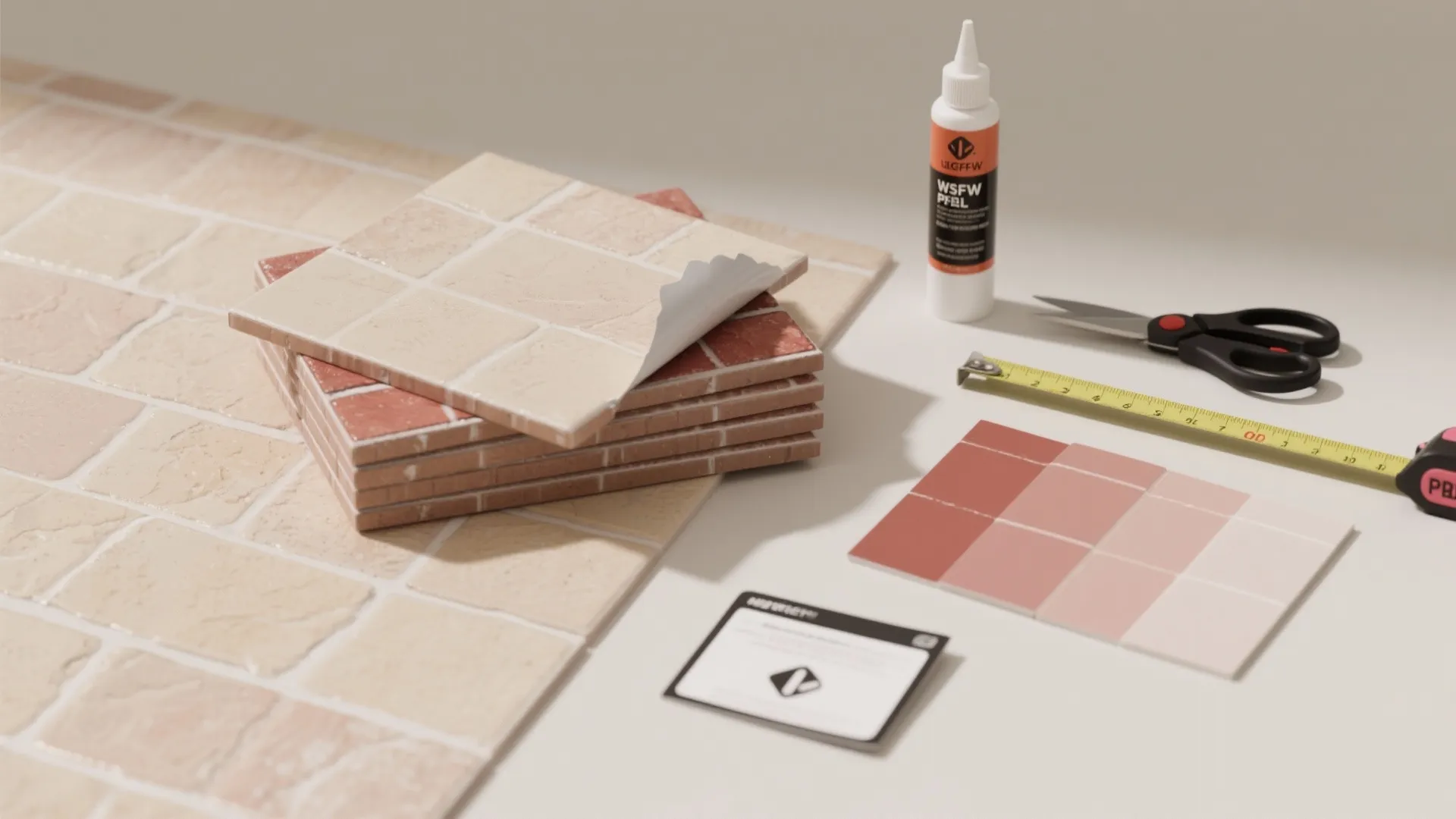 1. Peel-and-stick brick tiles: the fast swap