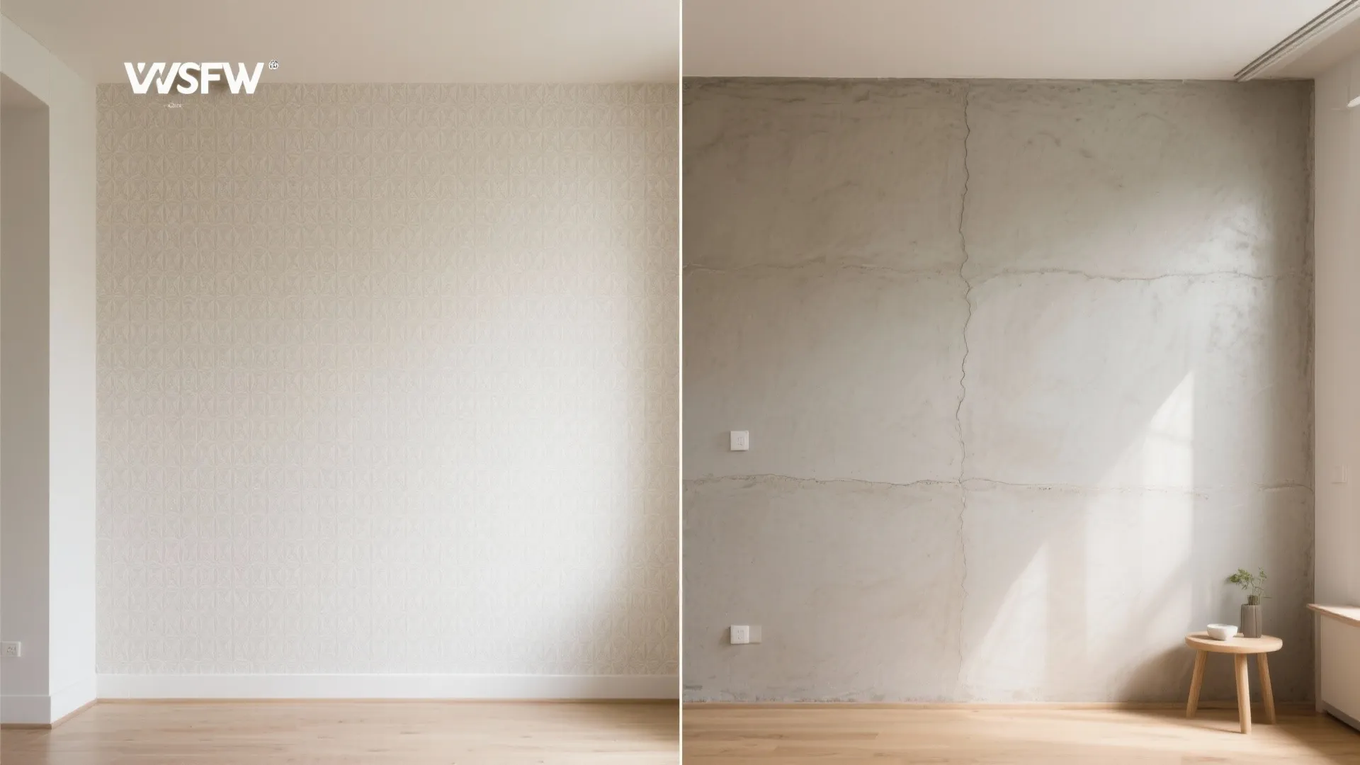 Peel-and-Stick Wallpaper or Microcement