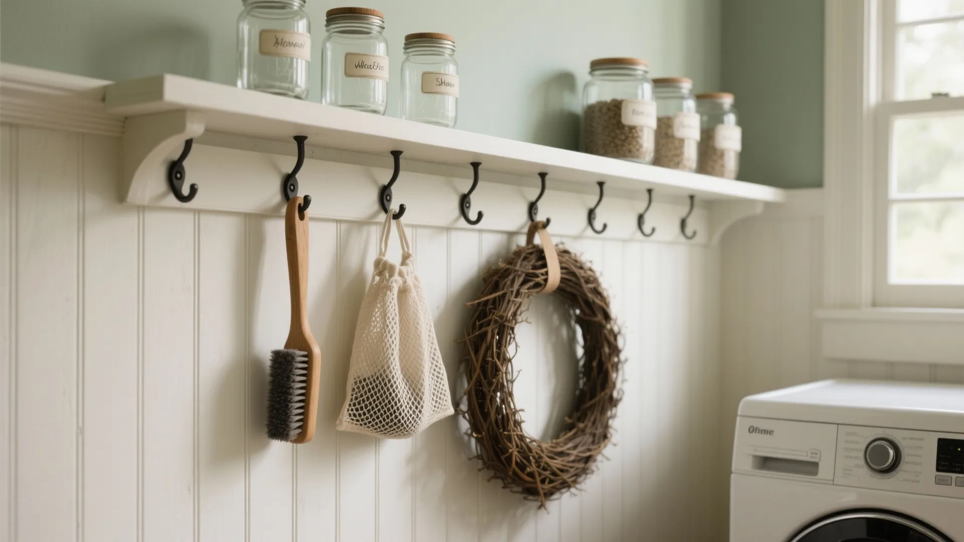 Idea 2: Peg Rail + Half-Height Paneling