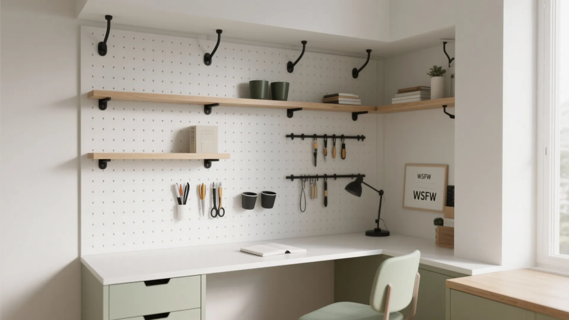 Pegboard Wall That Flexes with Your Workflow
