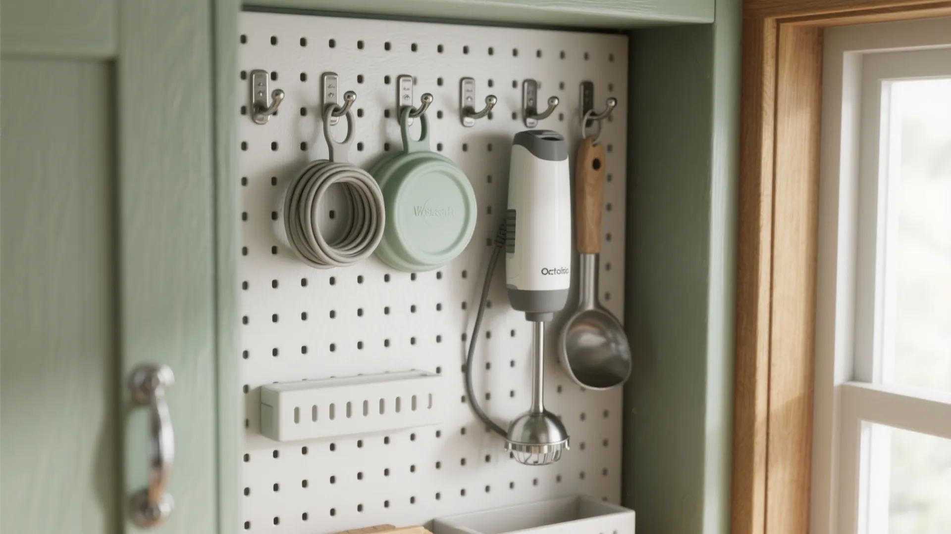 2. Pegboard-inside-cabinet doors