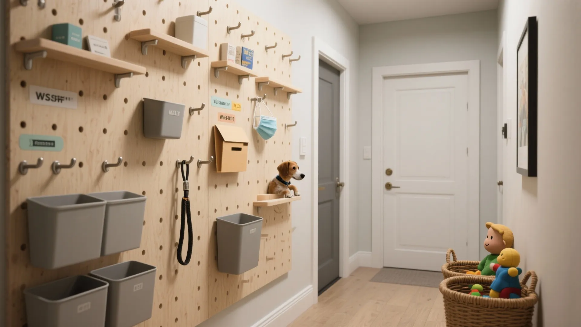Pegboard Grids for Vertical Storage