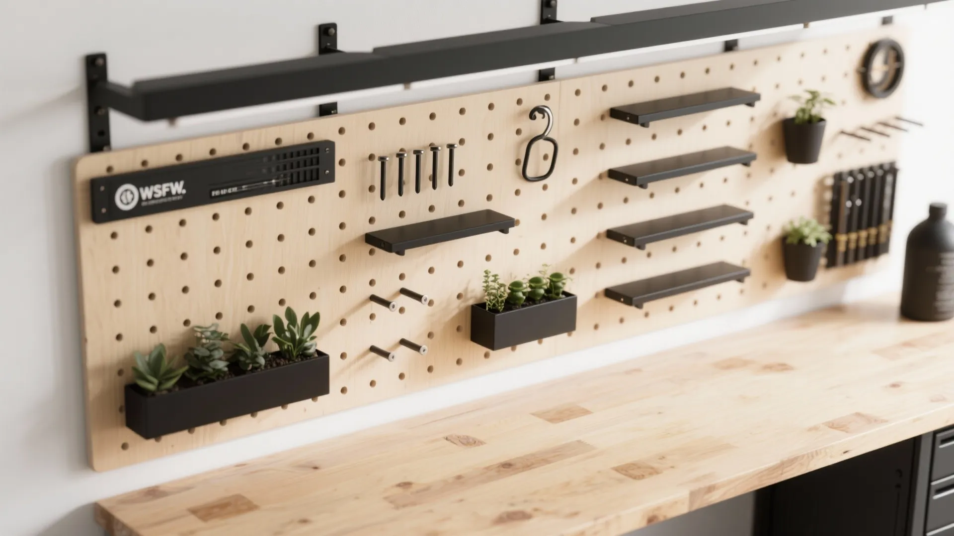 Oversized CNC Pegboard Wall for Flexible Storage